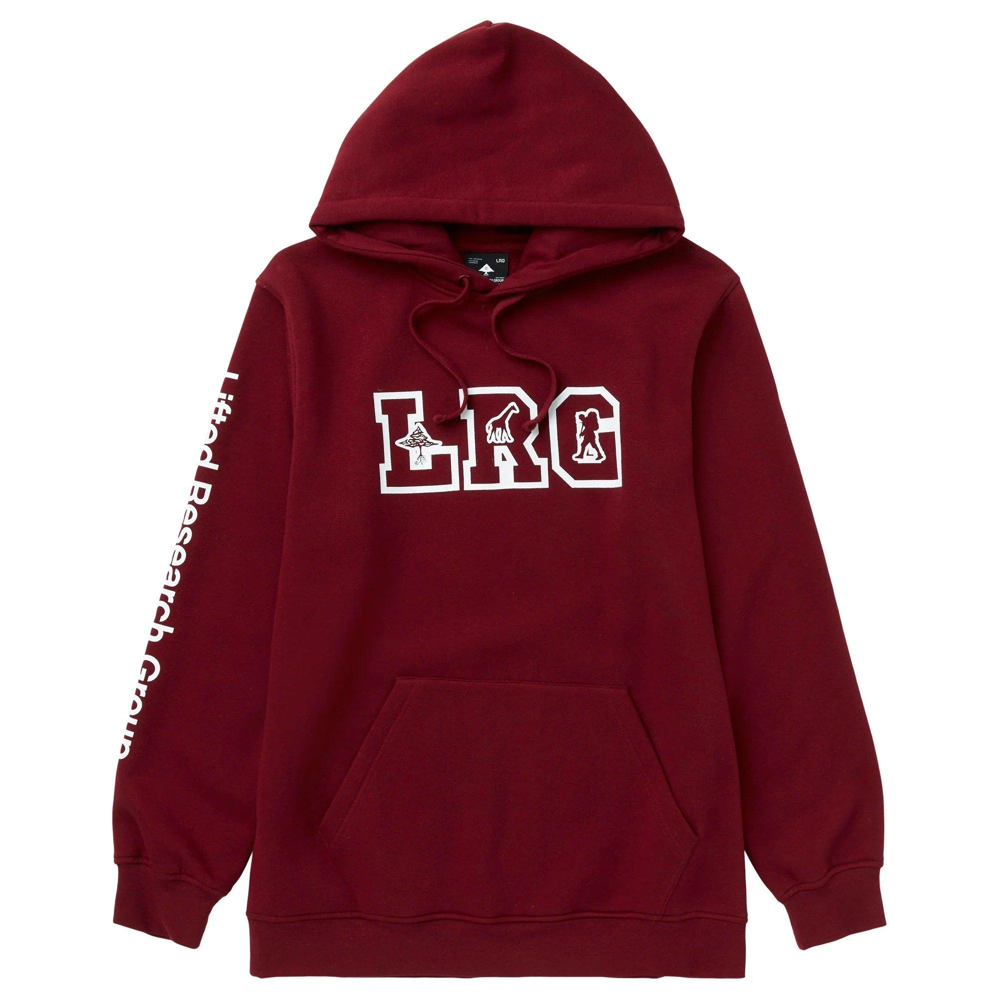 LRG Men's Ivy League Pullover Hoodie - BURGUNDY