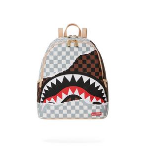 SPRAYGROUND: Shark Shape Check Savage Backpack - Military