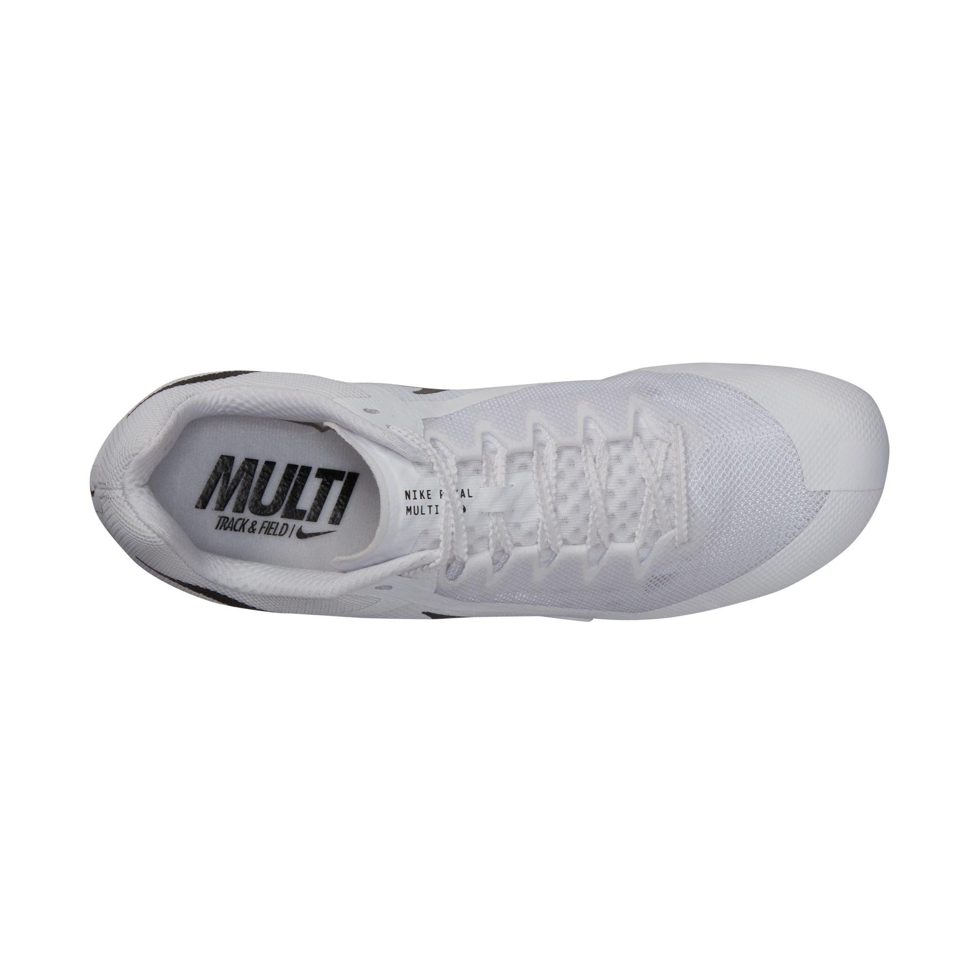 Nike Zoom Rival Multi-Event "White/Black/Metallic Silver/" Unisex Track Spike - WHITE/BLACK Thumbnail View 8