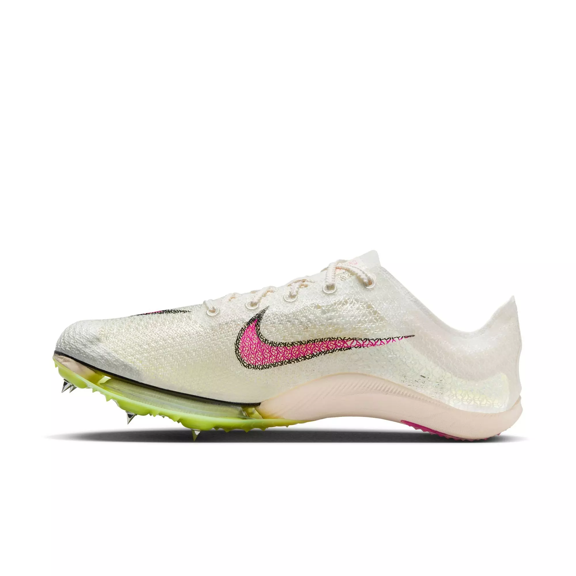 Nike Air Zoom Victory "Sail/Fierce Pink/Lt Lemon Twist" Men's Track Spike - WHITE/PINK