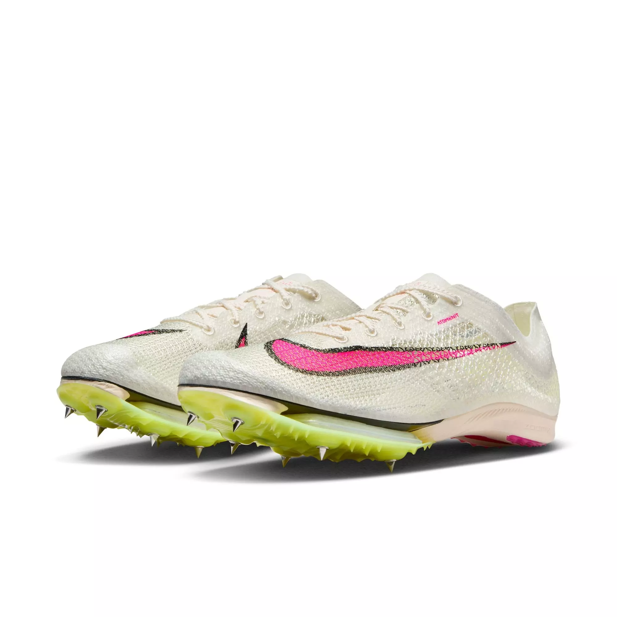 Nike Air Zoom Victory "Sail/Fierce Pink/Lt Lemon Twist" Men's Track Spike - WHITE/PINK