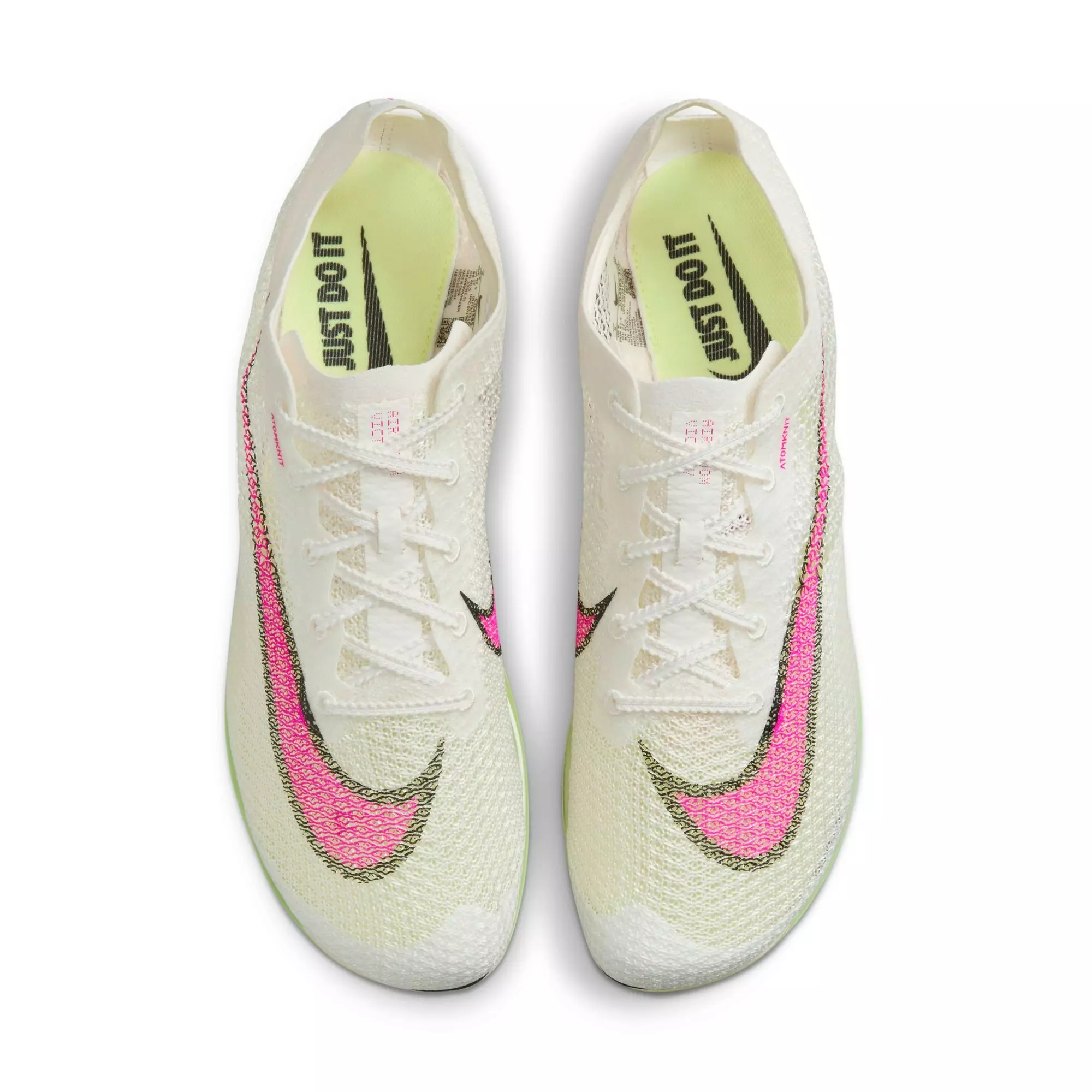 Nike Air Zoom Victory "Sail/Fierce Pink/Lt Lemon Twist" Men's Track Spike - WHITE/PINK