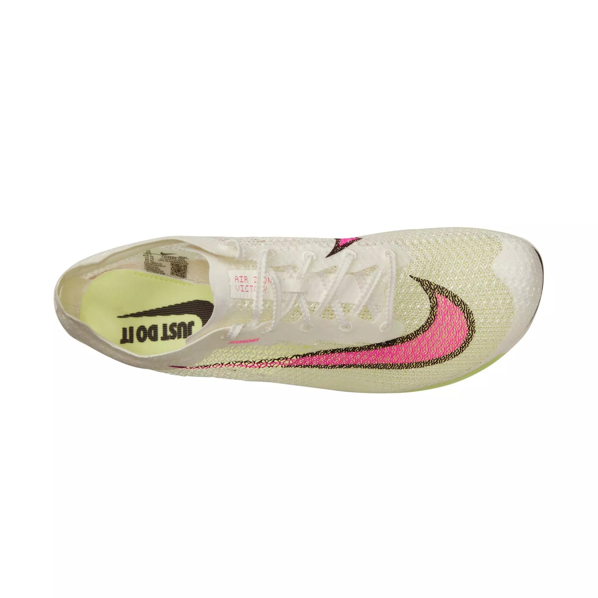 Nike Air Zoom Victory "Sail/Fierce Pink/Lt Lemon Twist" Men's Track Spike - WHITE/PINK