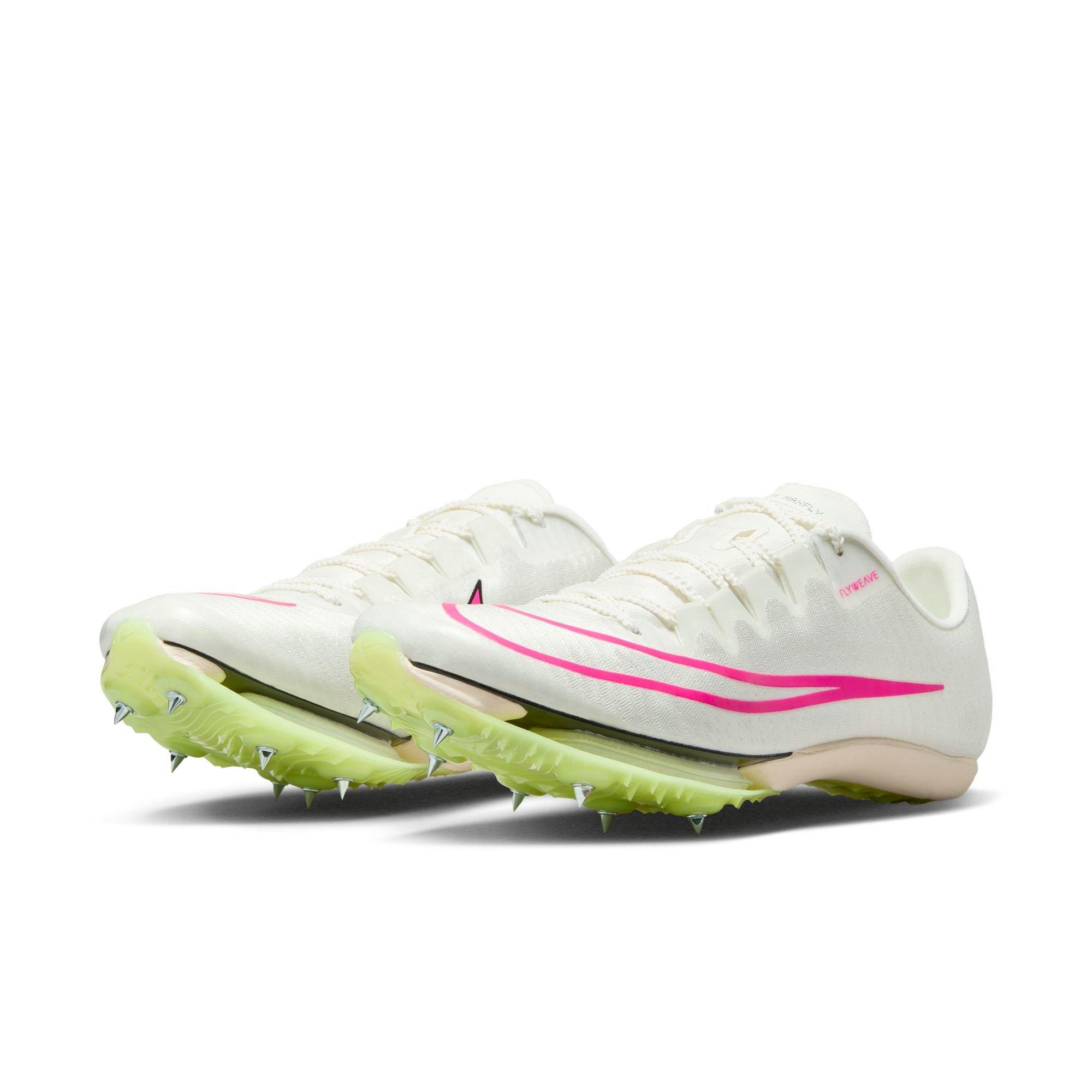 Nike Air Zoom Maxfly "Sail/Fierce Pink/Lt Lemon Twist" Men's Track Spike - WHITE/PINK Thumbnail View 6