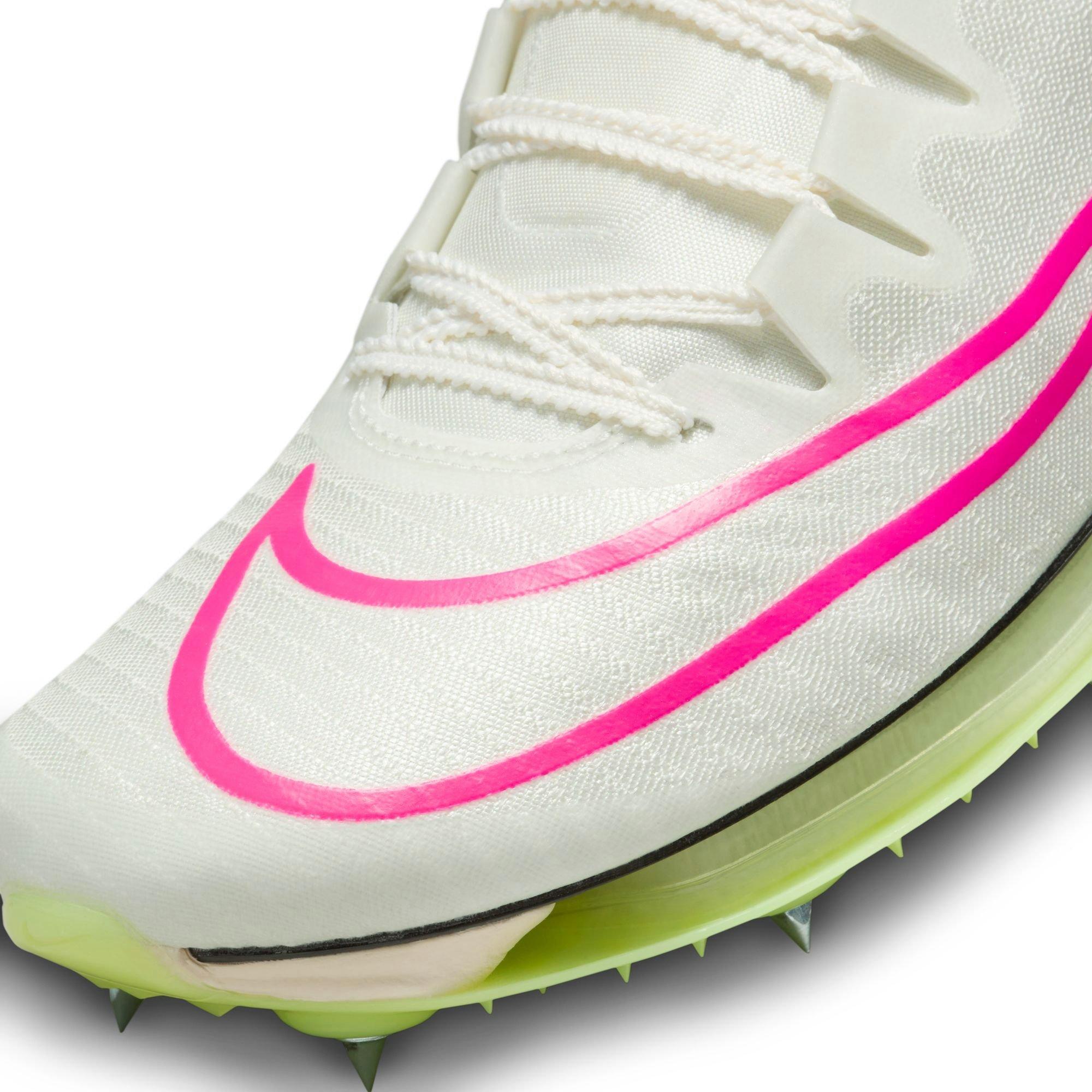 Nike Air Zoom Maxfly "Sail/Fierce Pink/Lt Lemon Twist" Men's Track Spike - WHITE/PINK Thumbnail View 8
