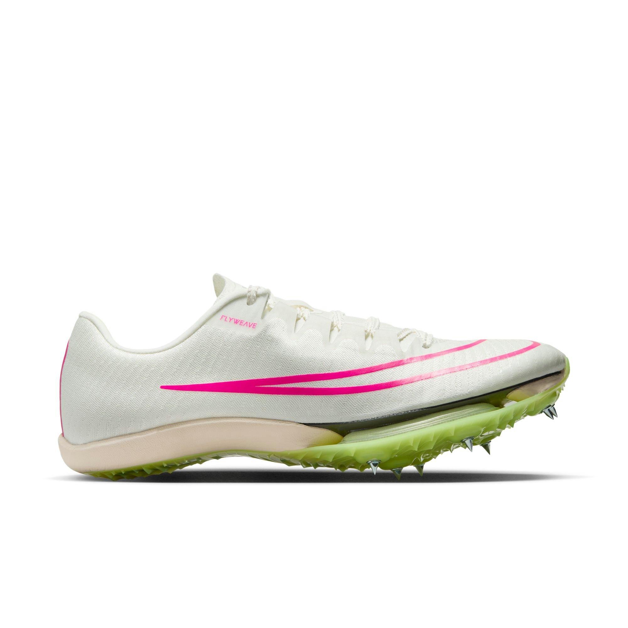 Nike Air Zoom Maxfly "Sail/Fierce Pink/Lt Lemon Twist" Men's Track Spike - WHITE/PINK Thumbnail View 1