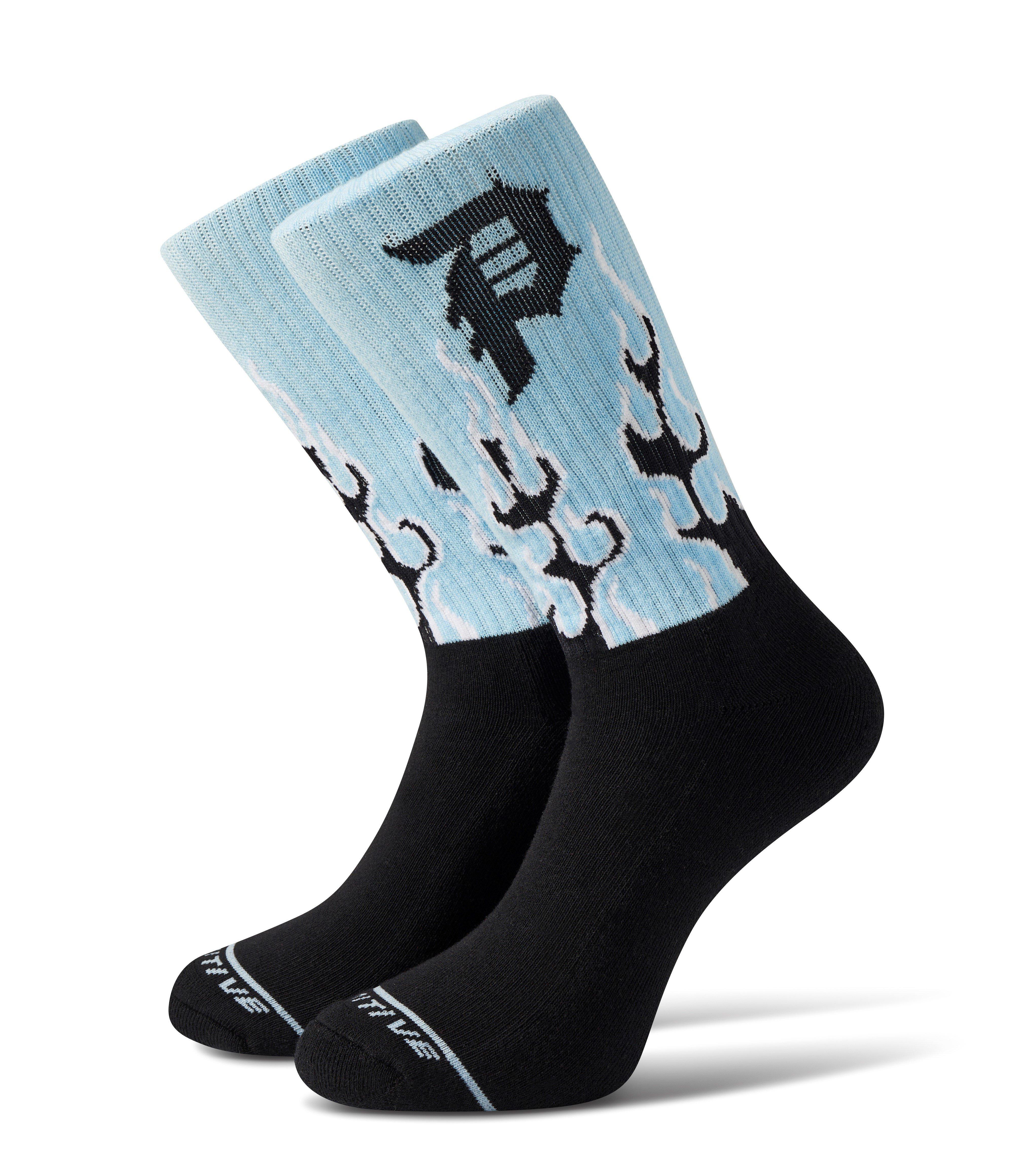 Primitive Fury Crew Socks-2PK-Blue - BLUE