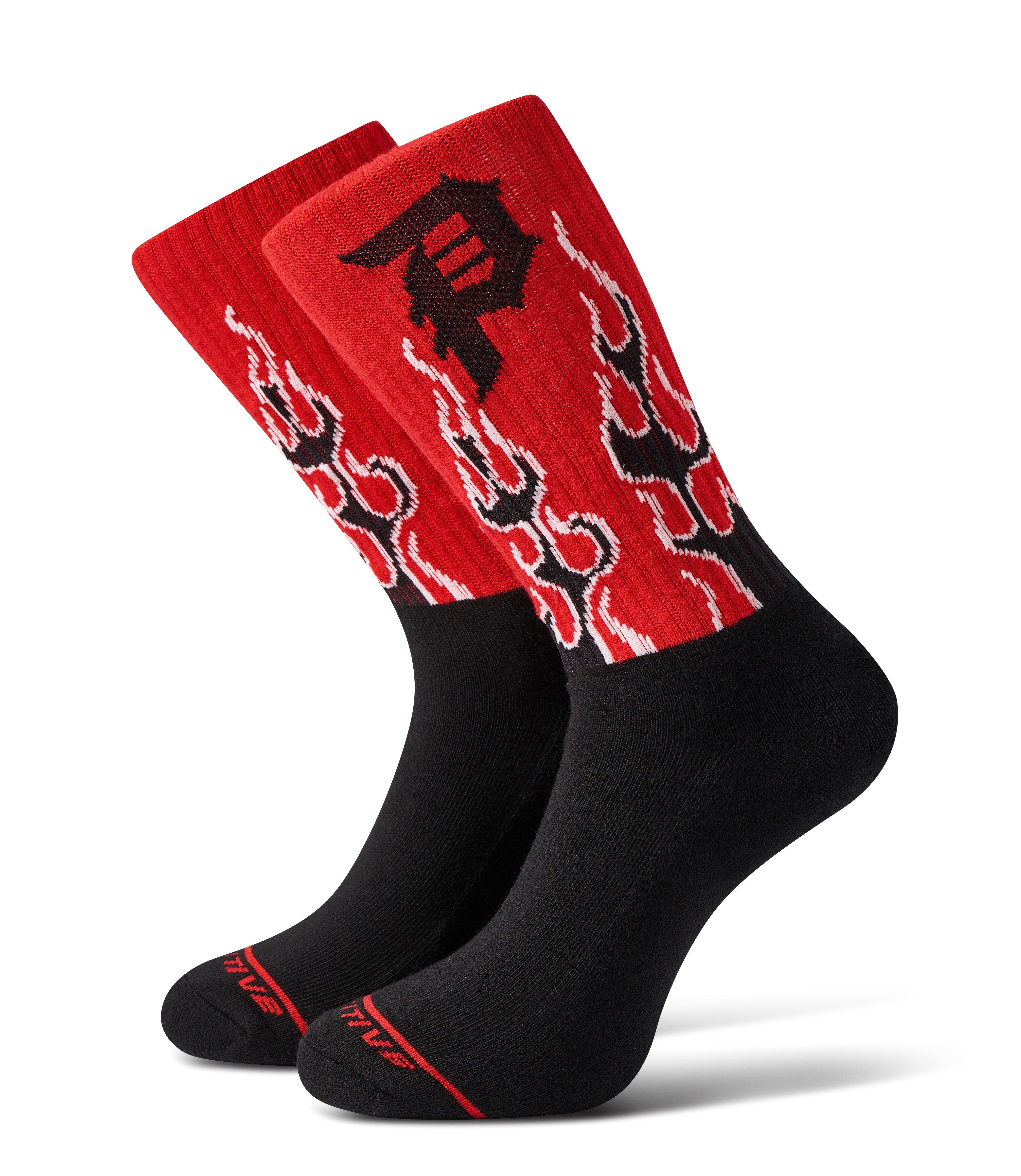 Primitive Fury Crew Red Socks-2PK