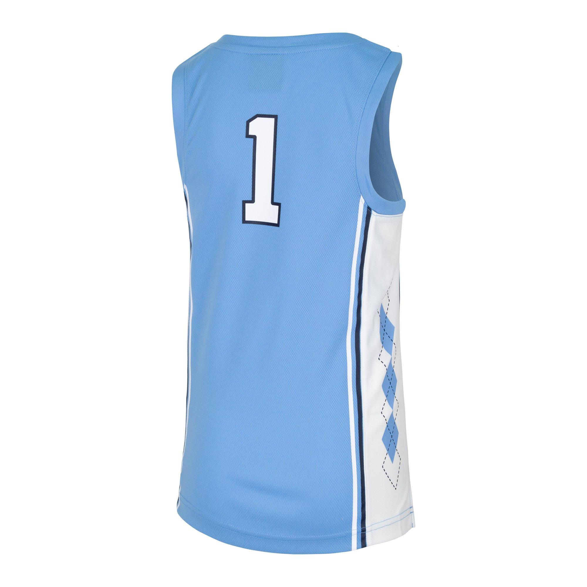 Jordan Youth North Carolina Tar Heels Jersey - BLUE Thumbnail View 2