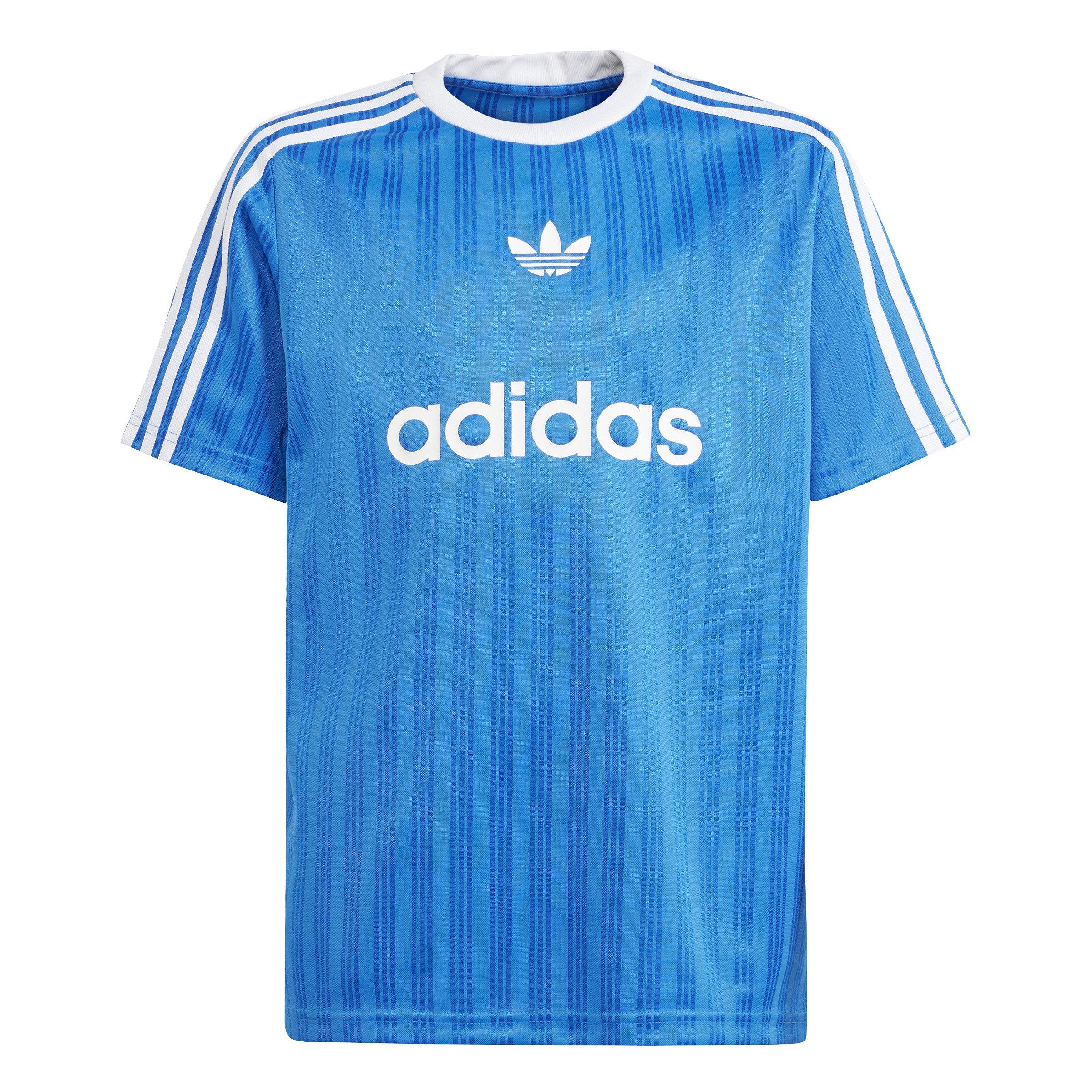 adidas Big Boys' Moisture Wicking Short Sleeve Soccer - Blue