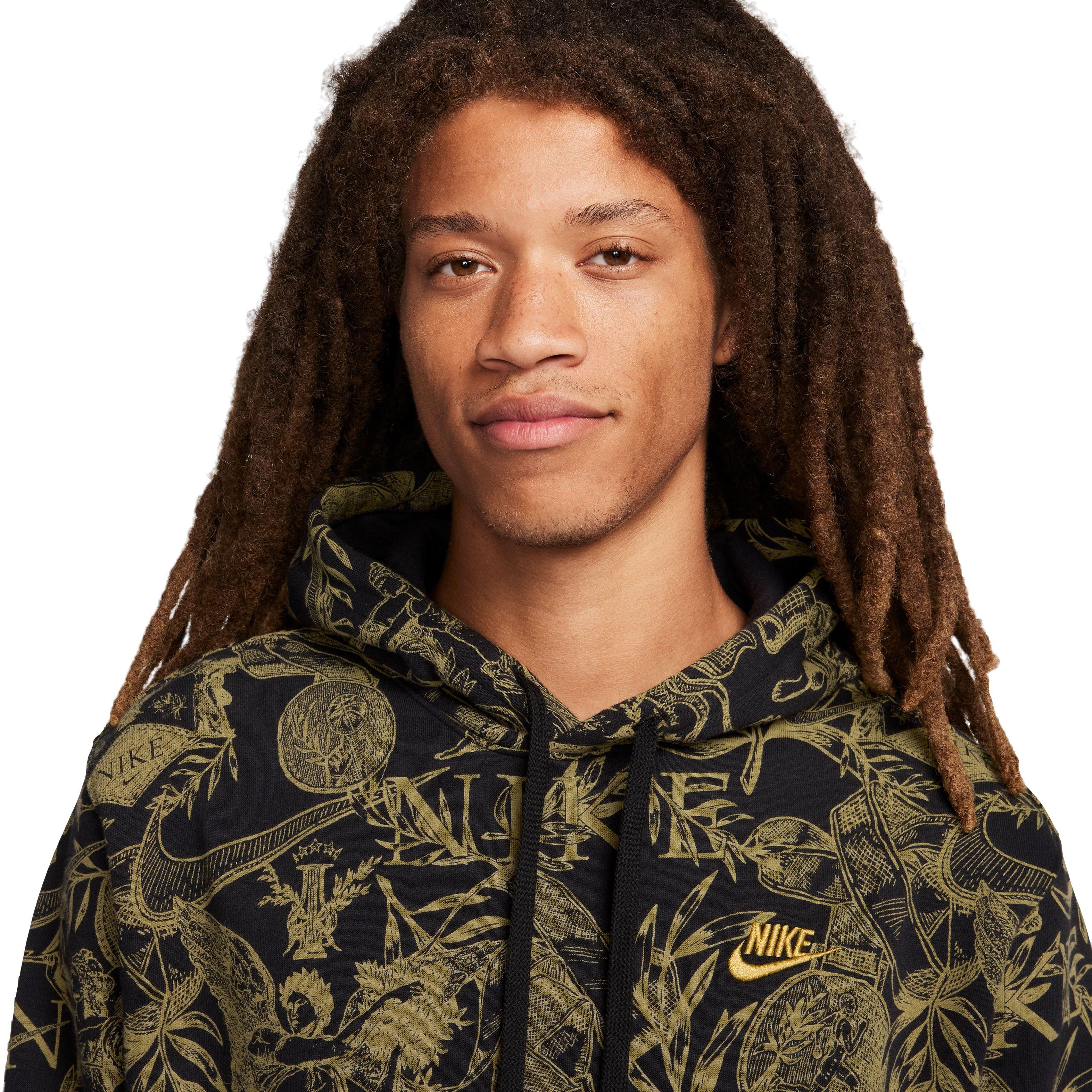 Nike Sportswear Club Fleece Gel Pullvoer Men's Black/Gold Hoodie