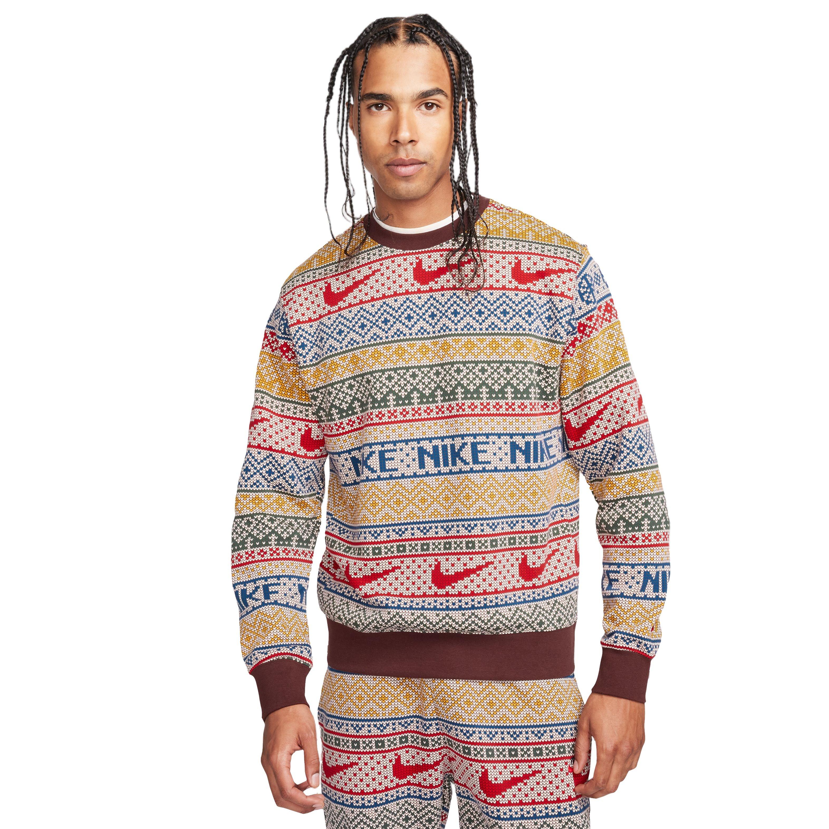 Nike Men s Sportswear Club Holiday Fleece Crew