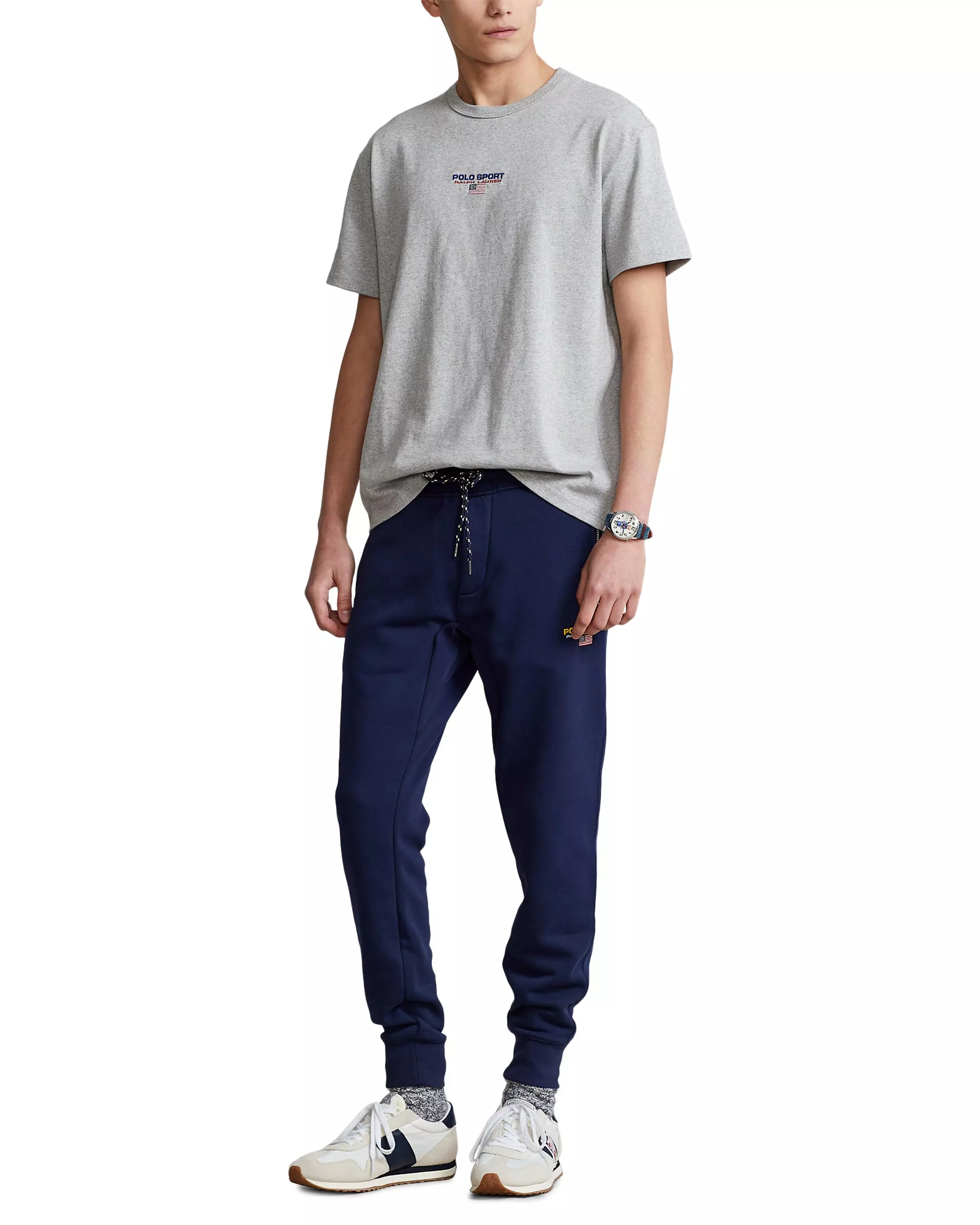 Polo Men's Sport Icon Tee - WHITE/NAVY/RED