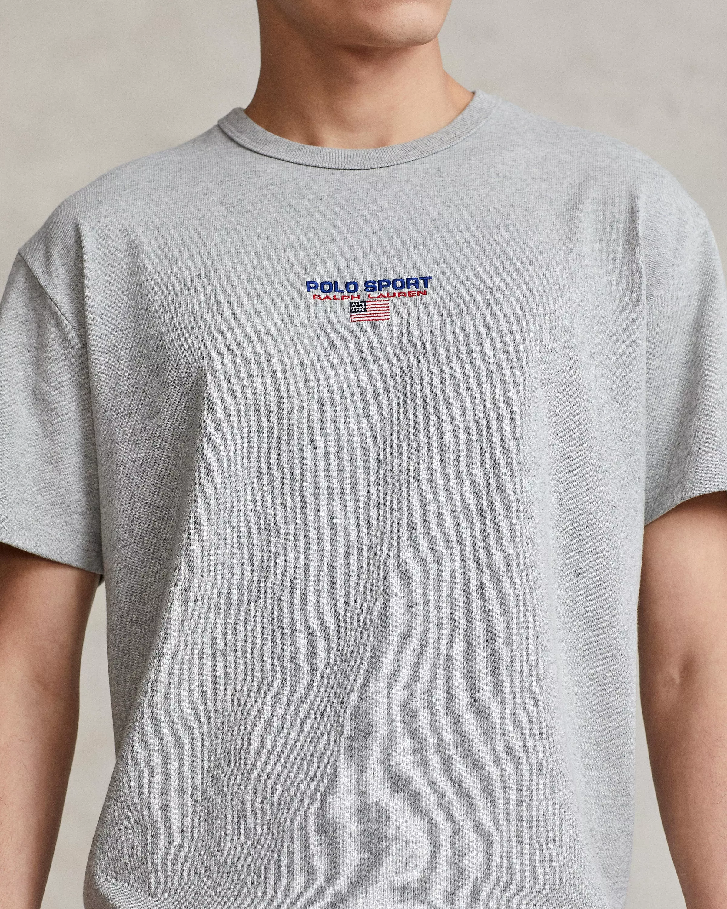 Polo Men's Sport Icon Tee - WHITE/NAVY/RED