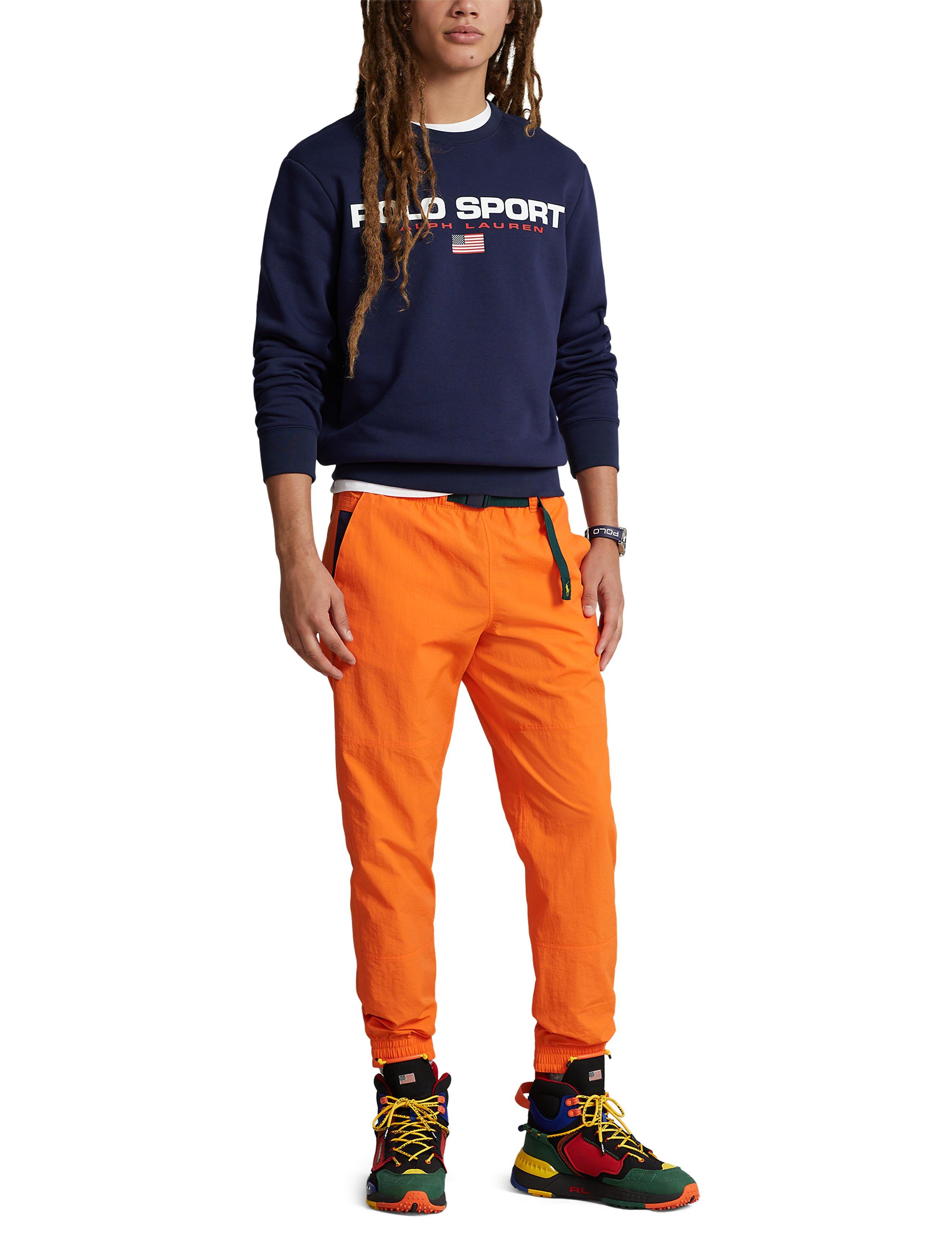 Polo Men's Sport Fleece Crew-Navy/White - NAVY/WHITE Thumbnail View 4