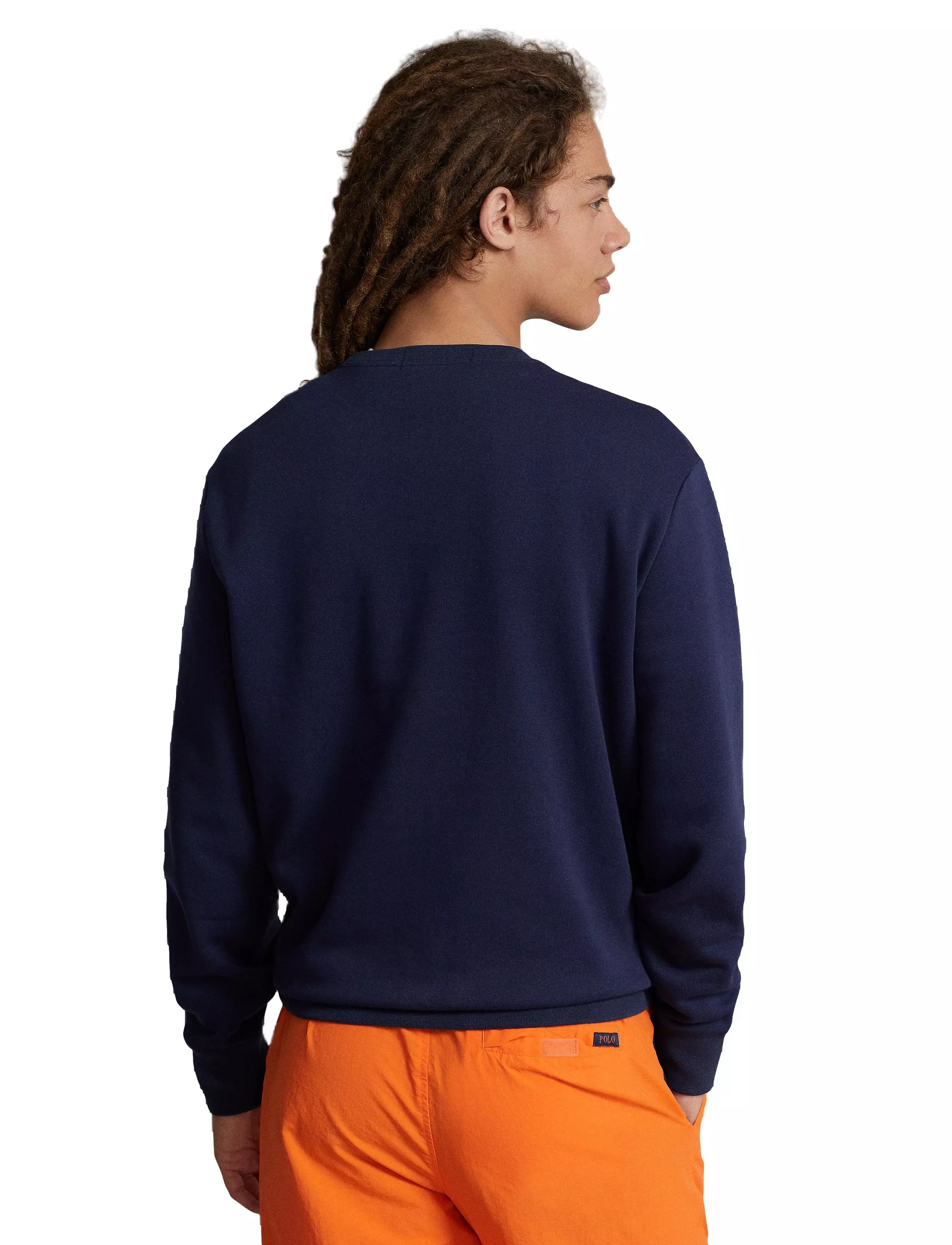Polo Men's Sport Fleece Crew-Navy/White - NAVY/WHITE