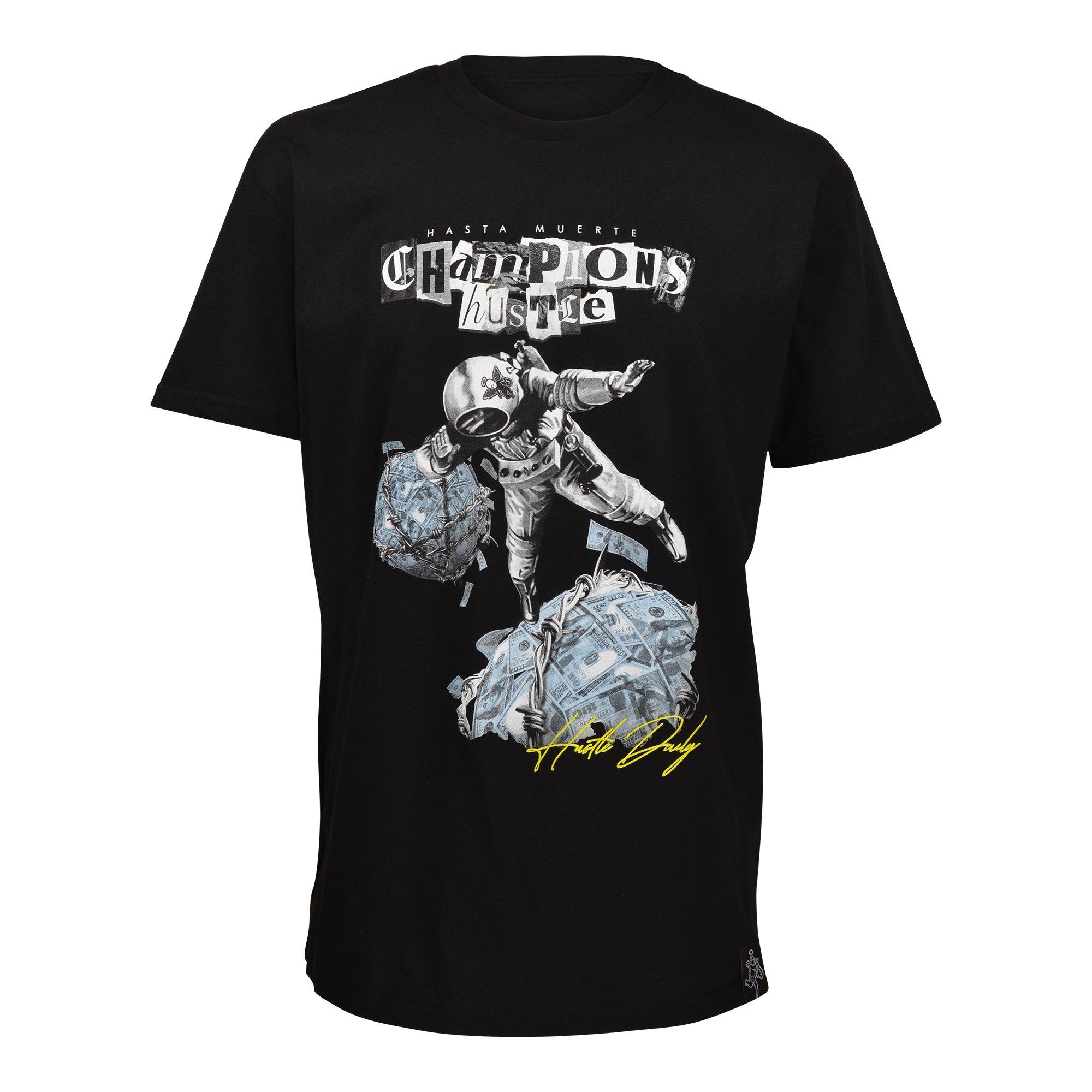 Hasta Muerte Men's Champion Hustle Tee - BLACK