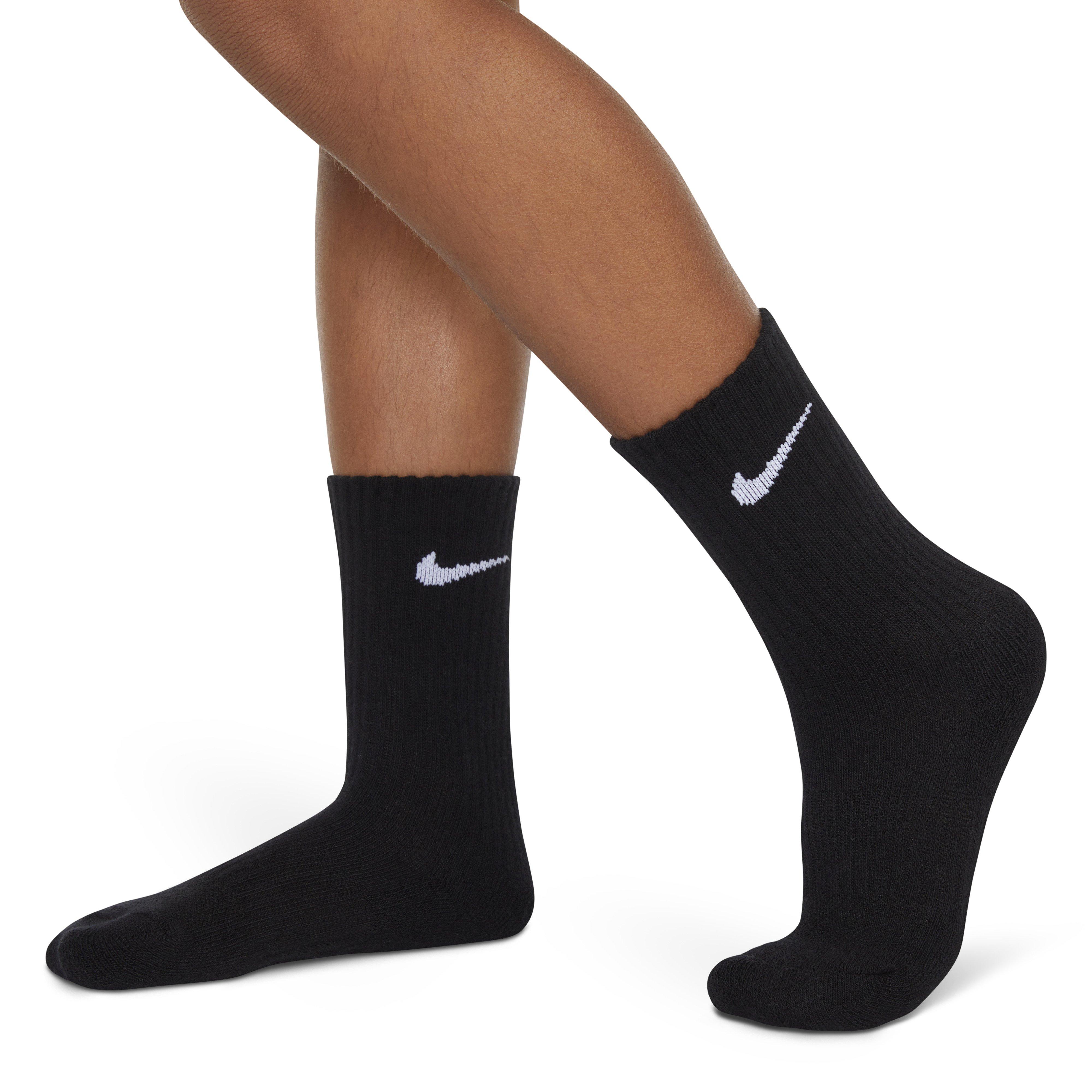 Nike Kids' Dri-FIT 6-Pack Crew Socks - Black