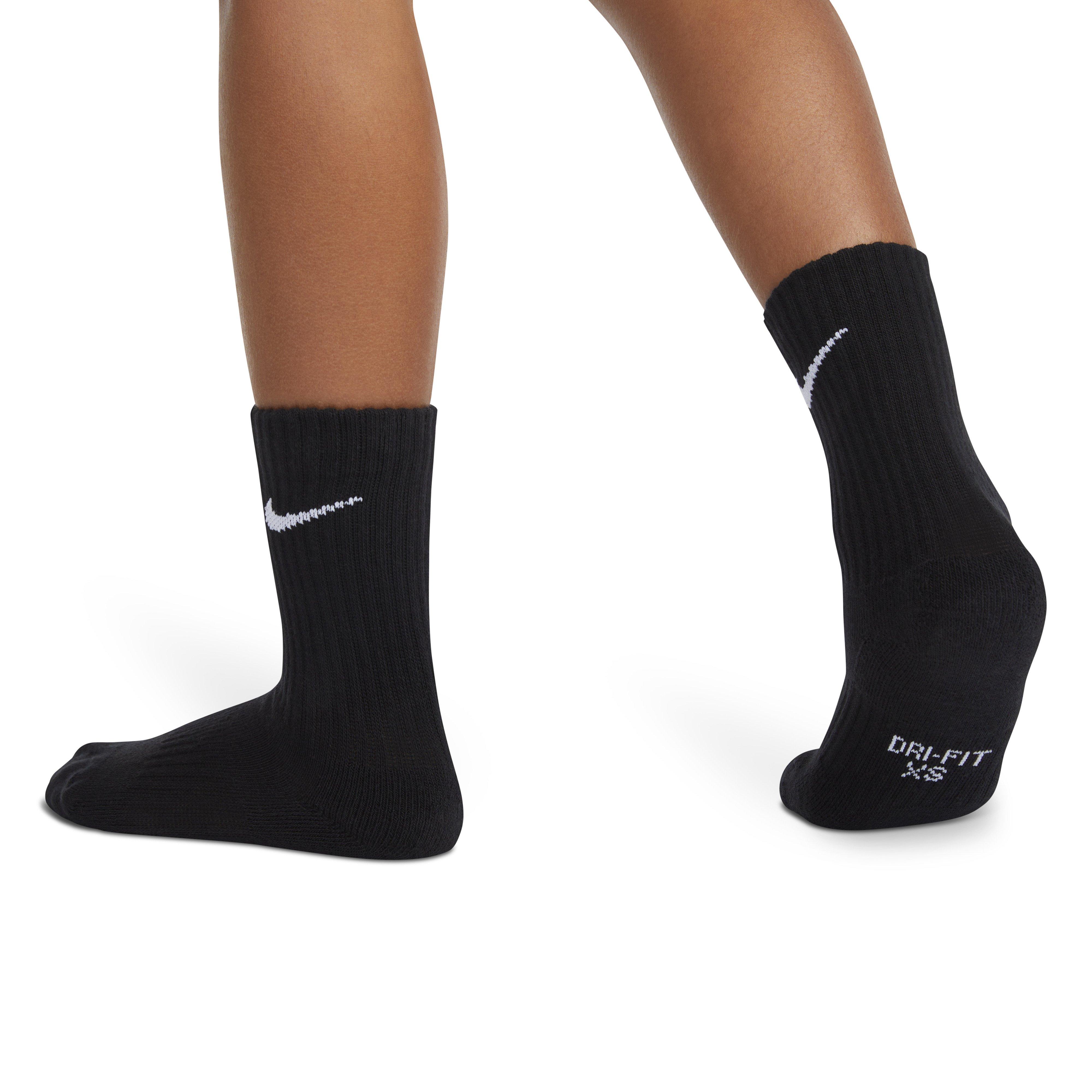 Nike Kids' Dri-FIT 6-Pack Crew Socks - Black