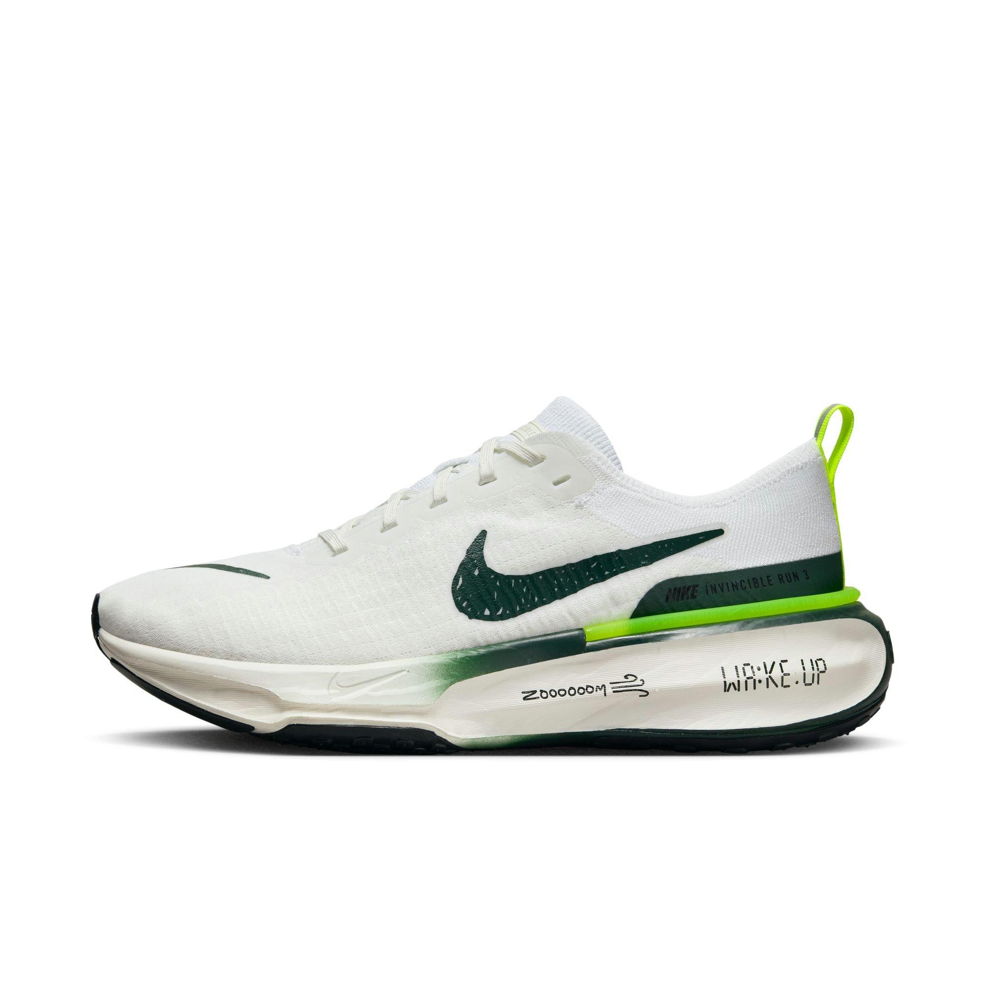 Nike Invincible 3 "White/Pro Green/Volt/Black" Men's Road Running Shoe - WHITE/GREEN Thumbnail View 3