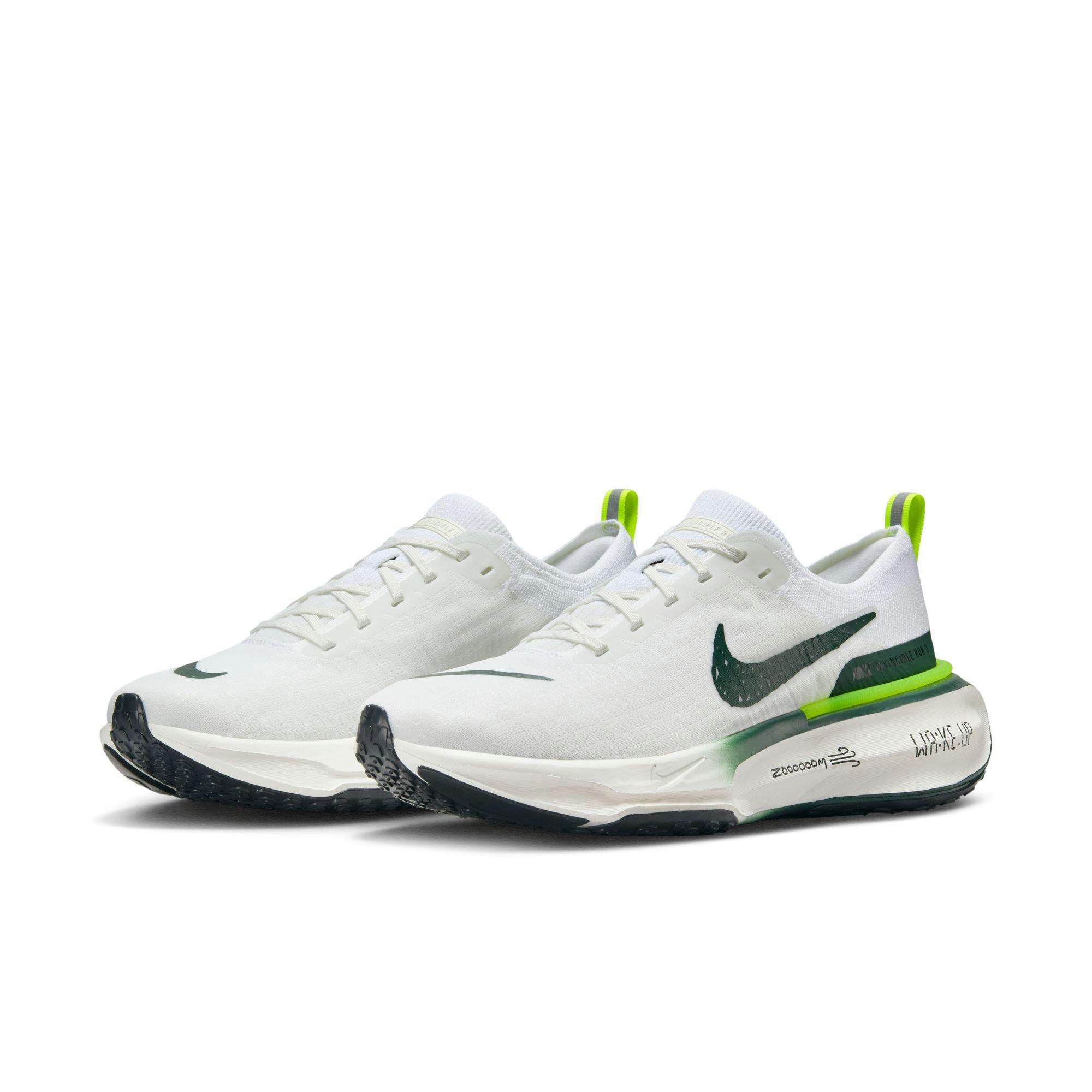 Nike Invincible 3 "White/Pro Green/Volt/Black" Men's Road Running Shoe - WHITE/GREEN Thumbnail View 5