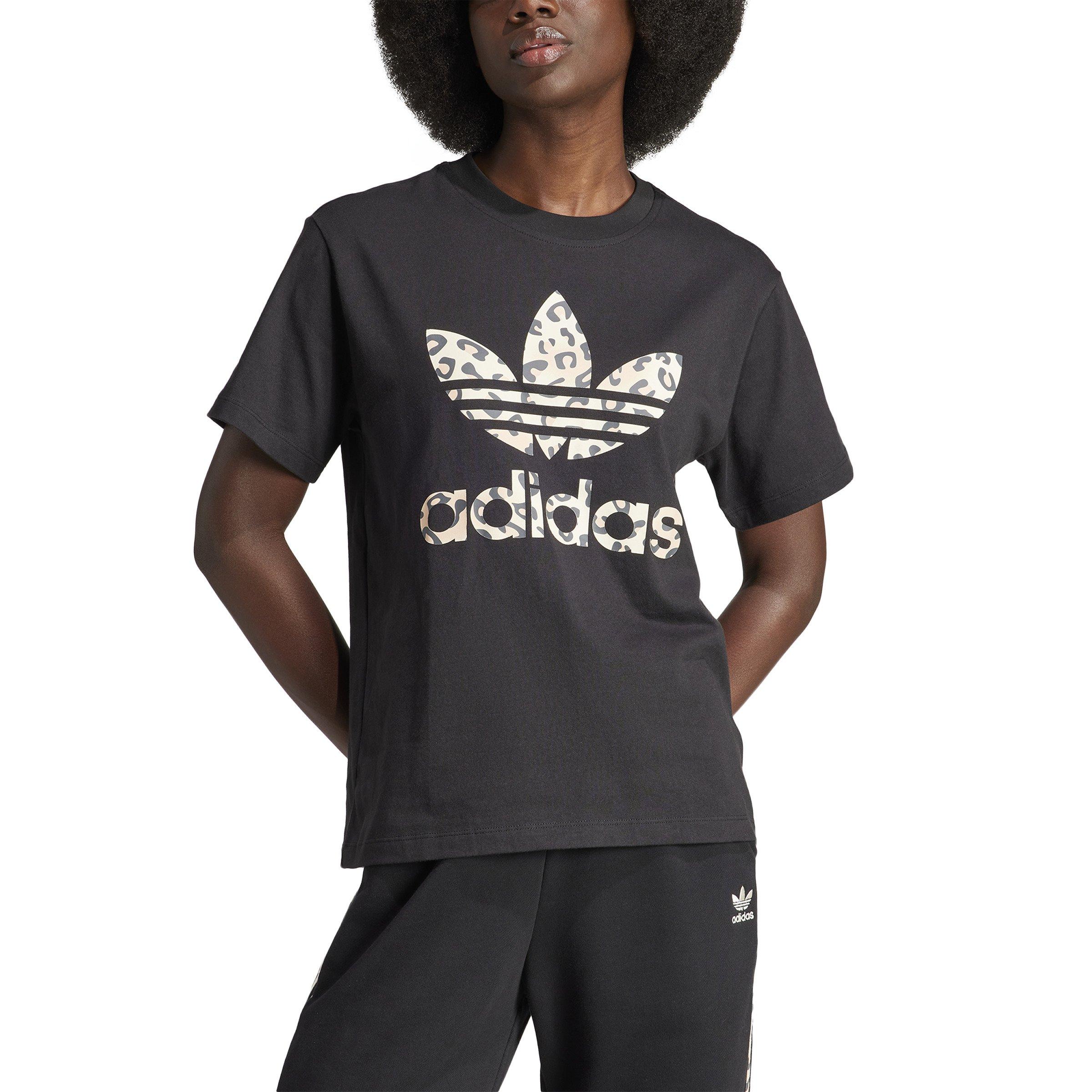 adidas Trefoil Leopard Luxe Women's Black Tee