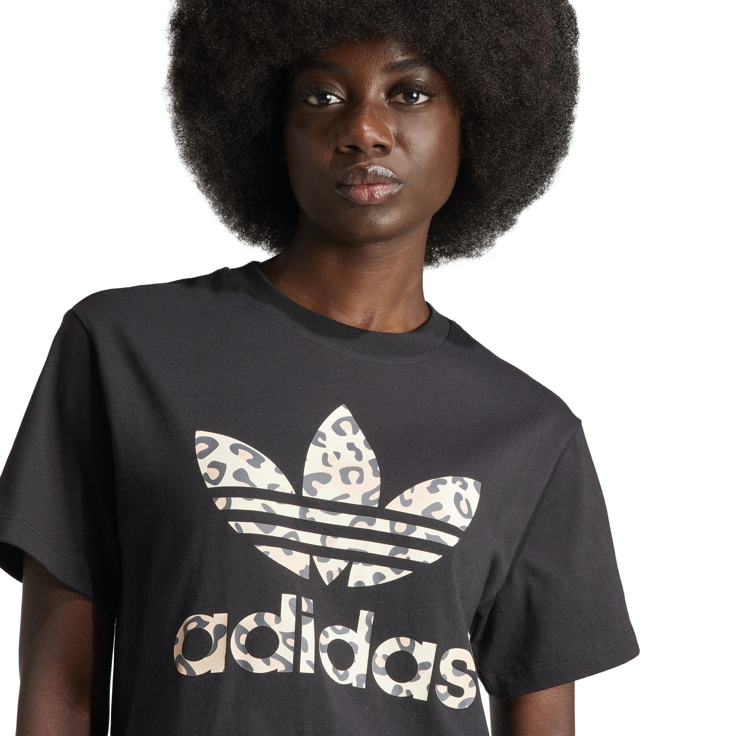 adidas Trefoil Leopard Luxe Women's Black Tee