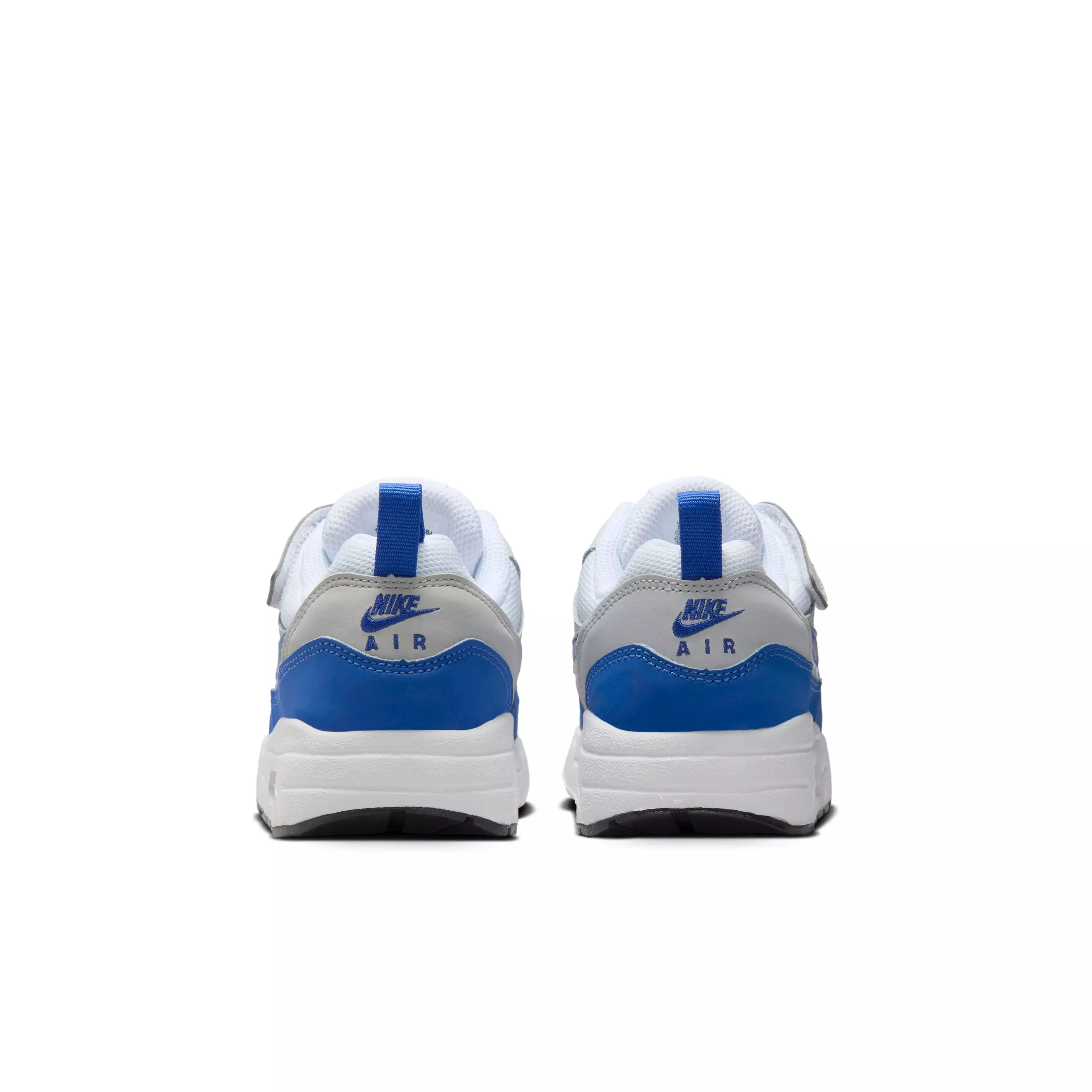 Nike Air Max 1 EasyOn "Game Royal" Preschool Kids' Shoe - WHITE/GAME ROYAL/NEUTRAL GREY