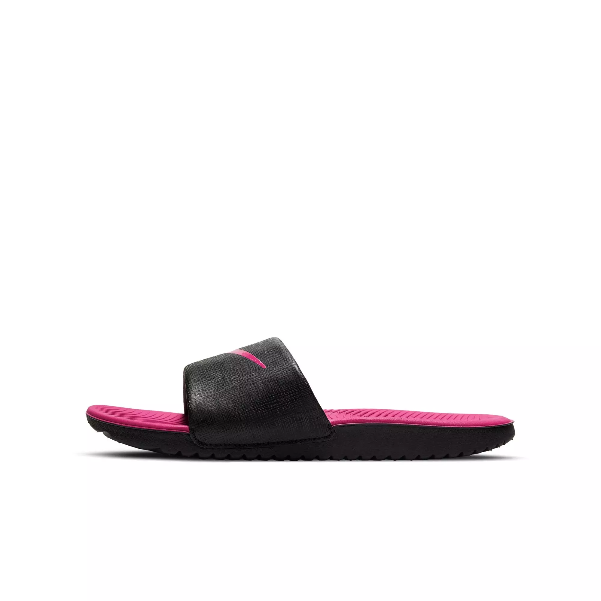 Nike Kawa "Black/Vivid Pink" Grade School Girls' Slide - BLACK/PINK