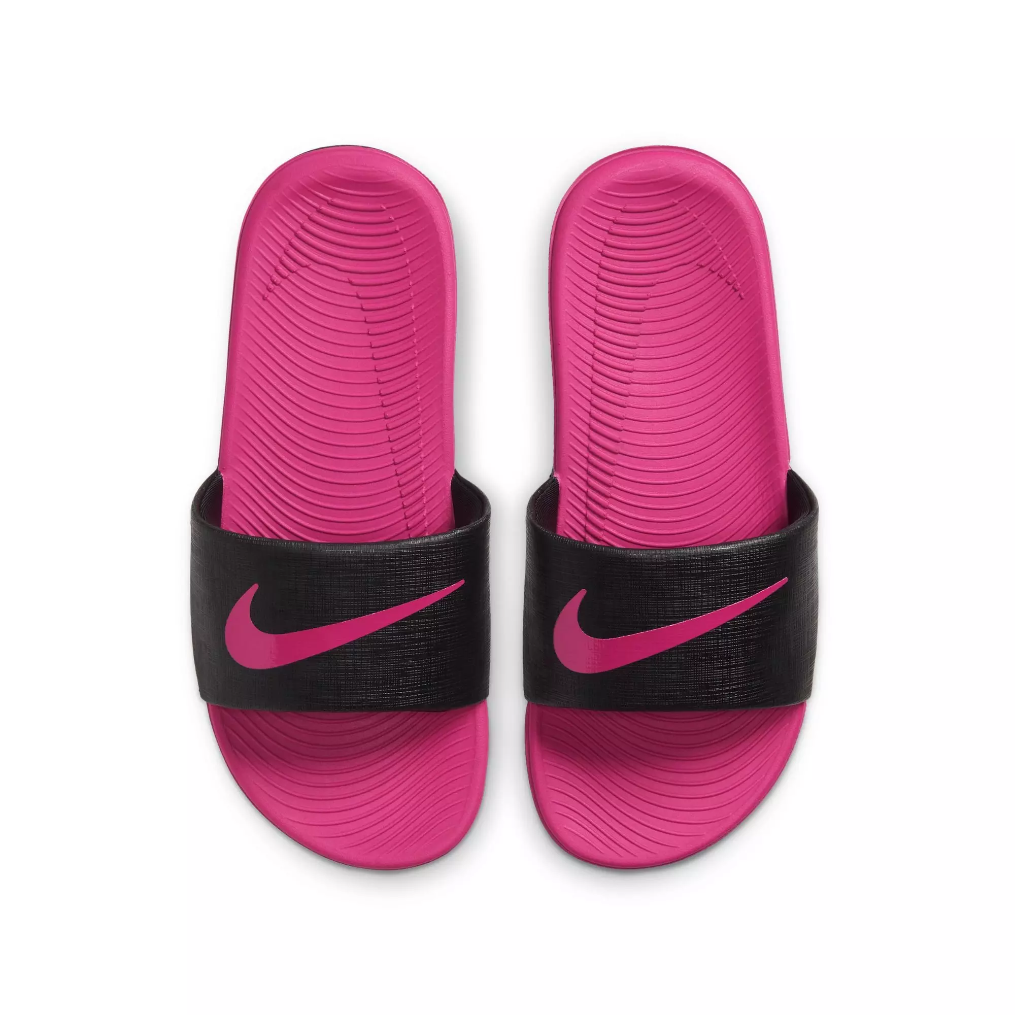 Nike Kawa "Black/Vivid Pink" Grade School Girls' Slide - BLACK/PINK