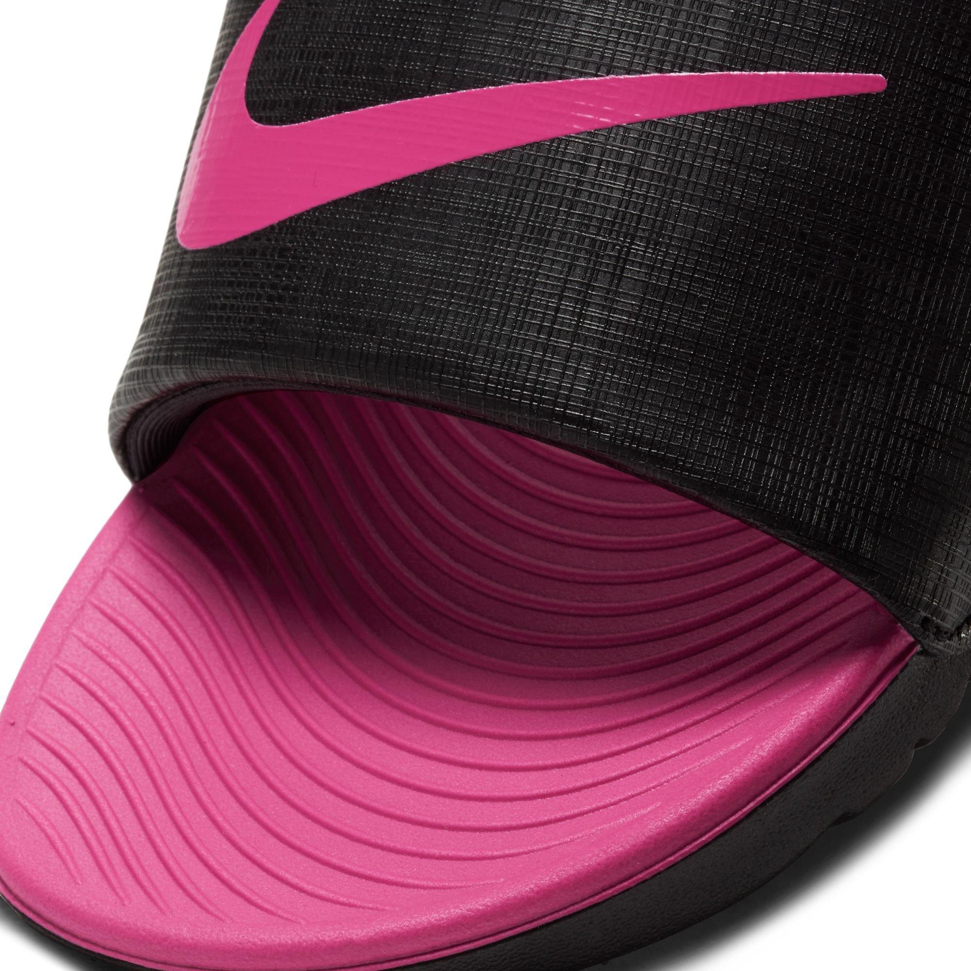 Nike Kawa "Black/Vivid Pink" Grade School Girls' Slide