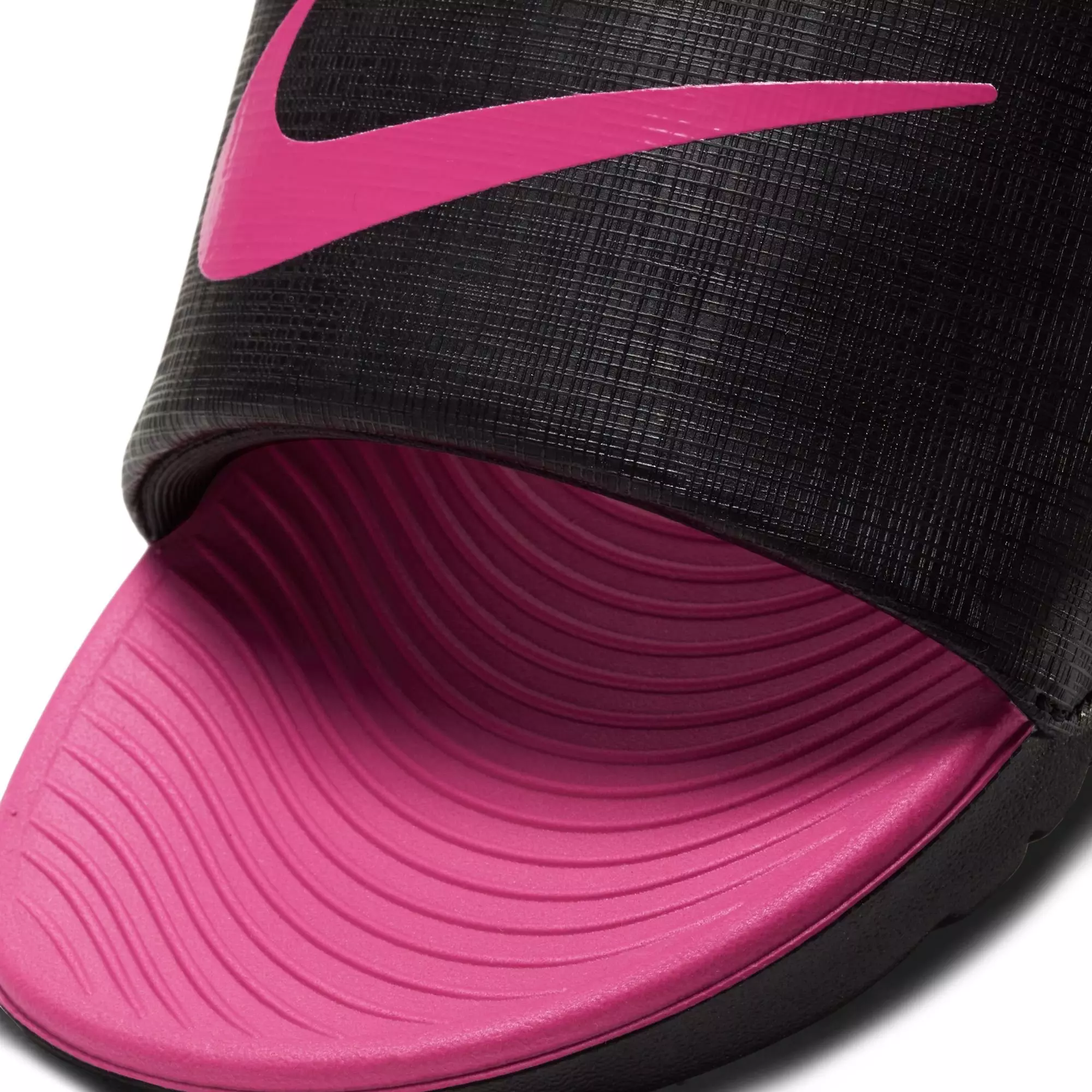 Nike Kawa "Black/Vivid Pink" Grade School Girls' Slide - BLACK/PINK