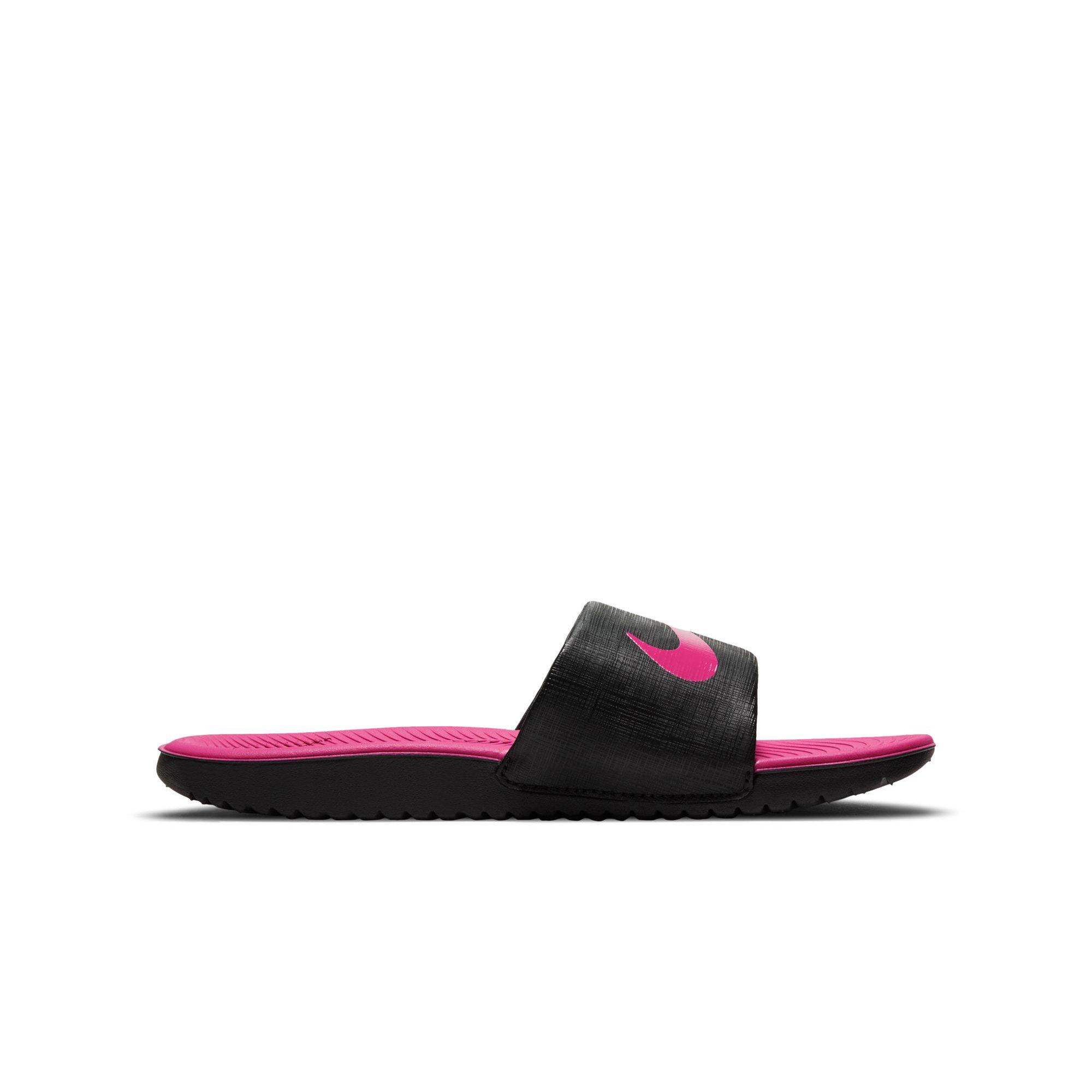 Nike Kawa "Black/Vivid Pink" Grade School Girls' Slide