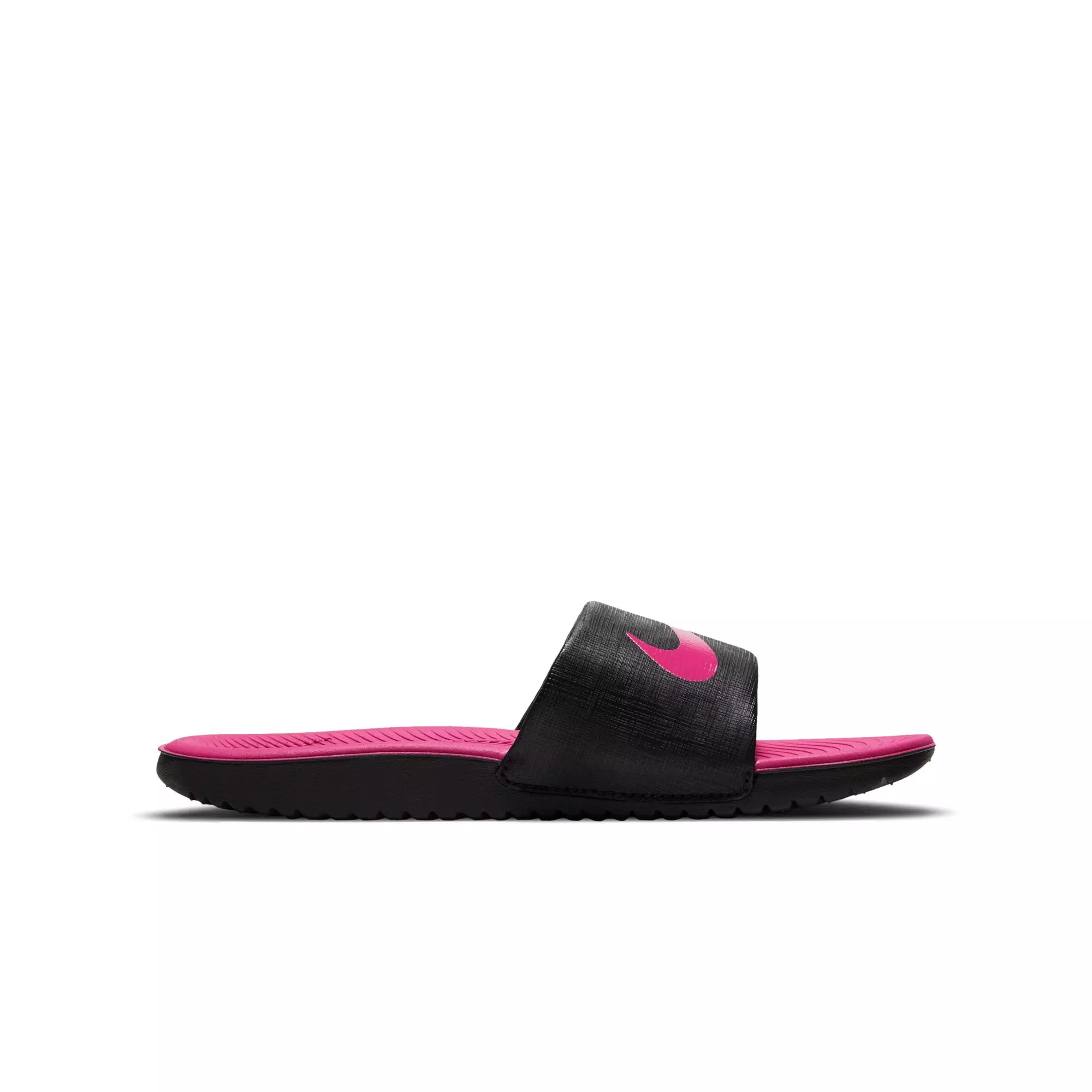 Nike Kawa "Black/Vivid Pink" Grade School Girls' Slide - BLACK/PINK