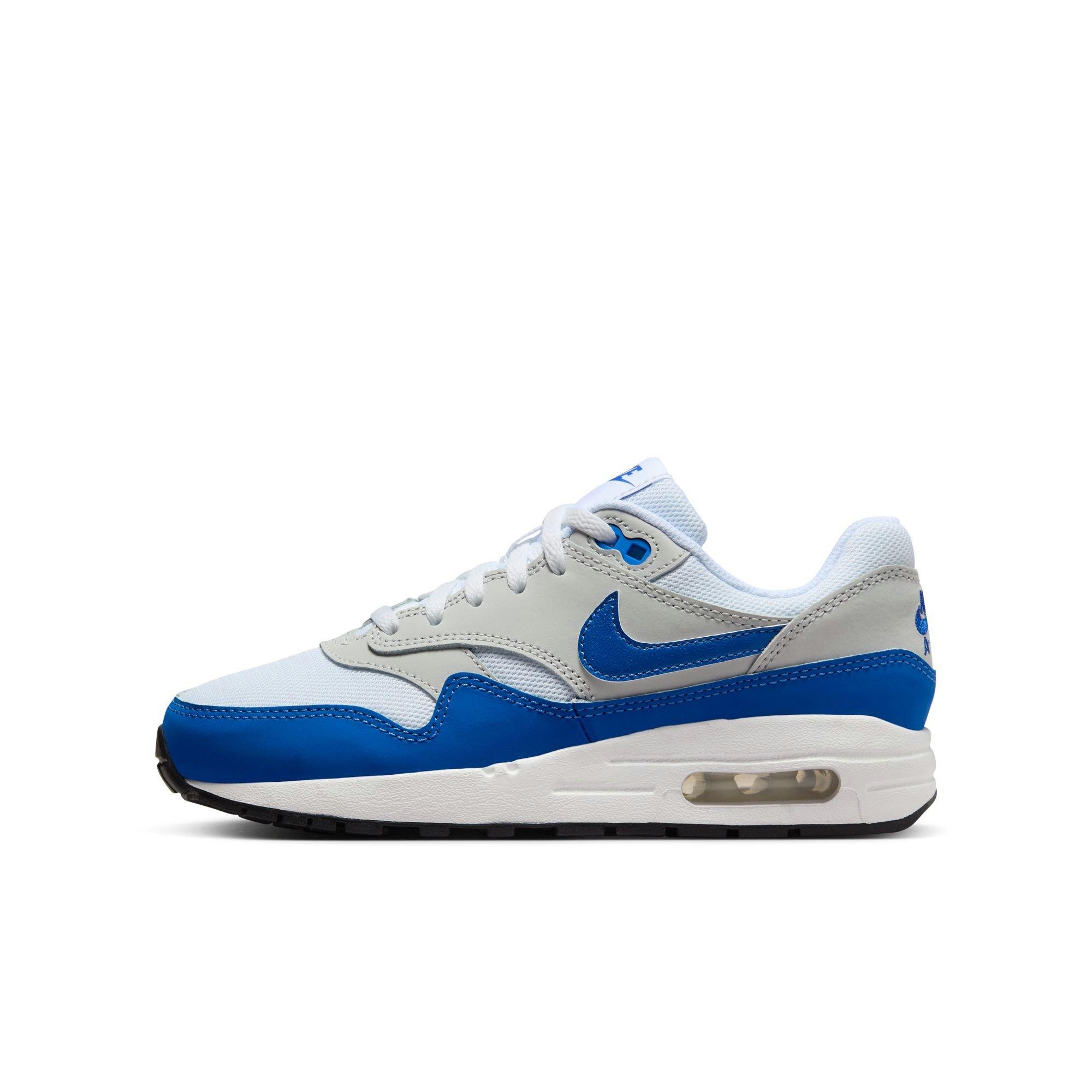 Nike Air Max 1 "Game Royal" Grade School Kids' Shoe - WHITE/ROYAL Thumbnail View 3