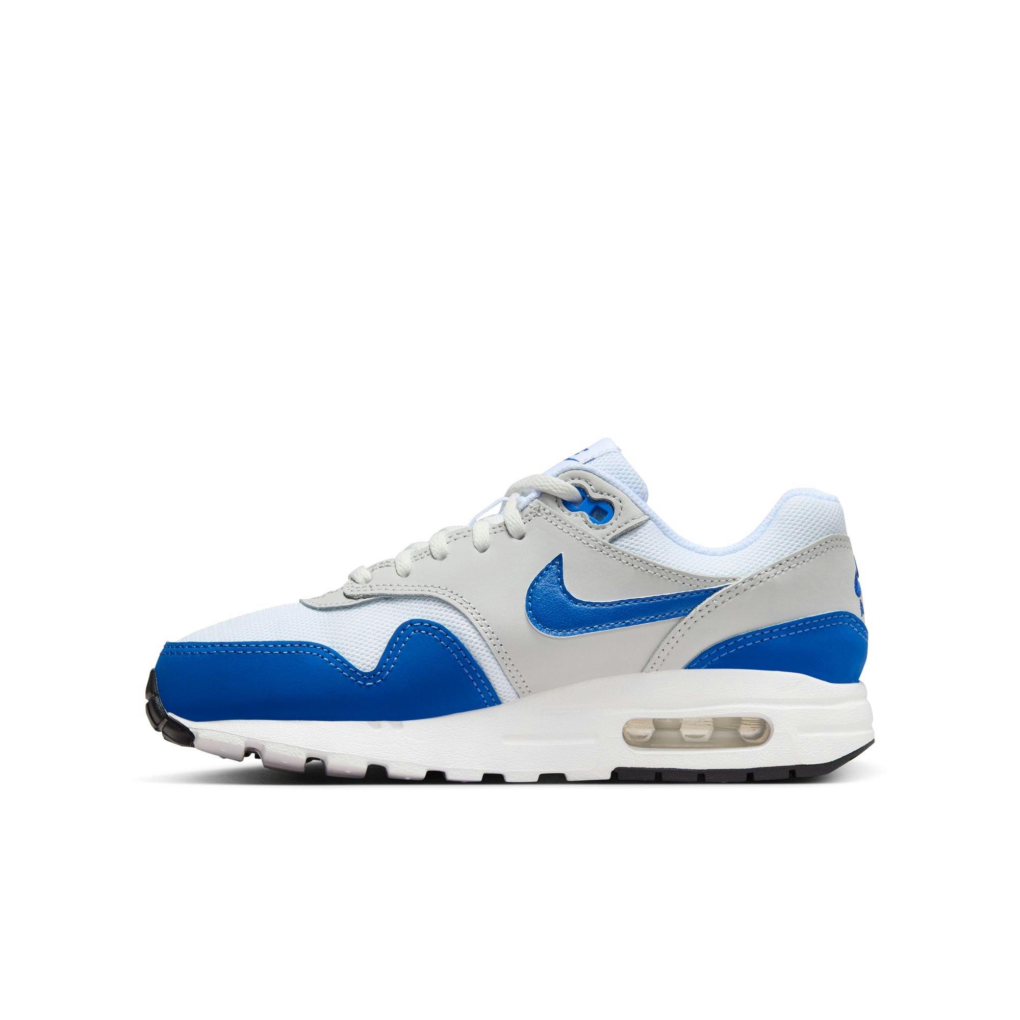 Nike Air Max 1 "Game Royal" Grade School Kids' Shoe - WHITE/ROYAL Thumbnail View 4