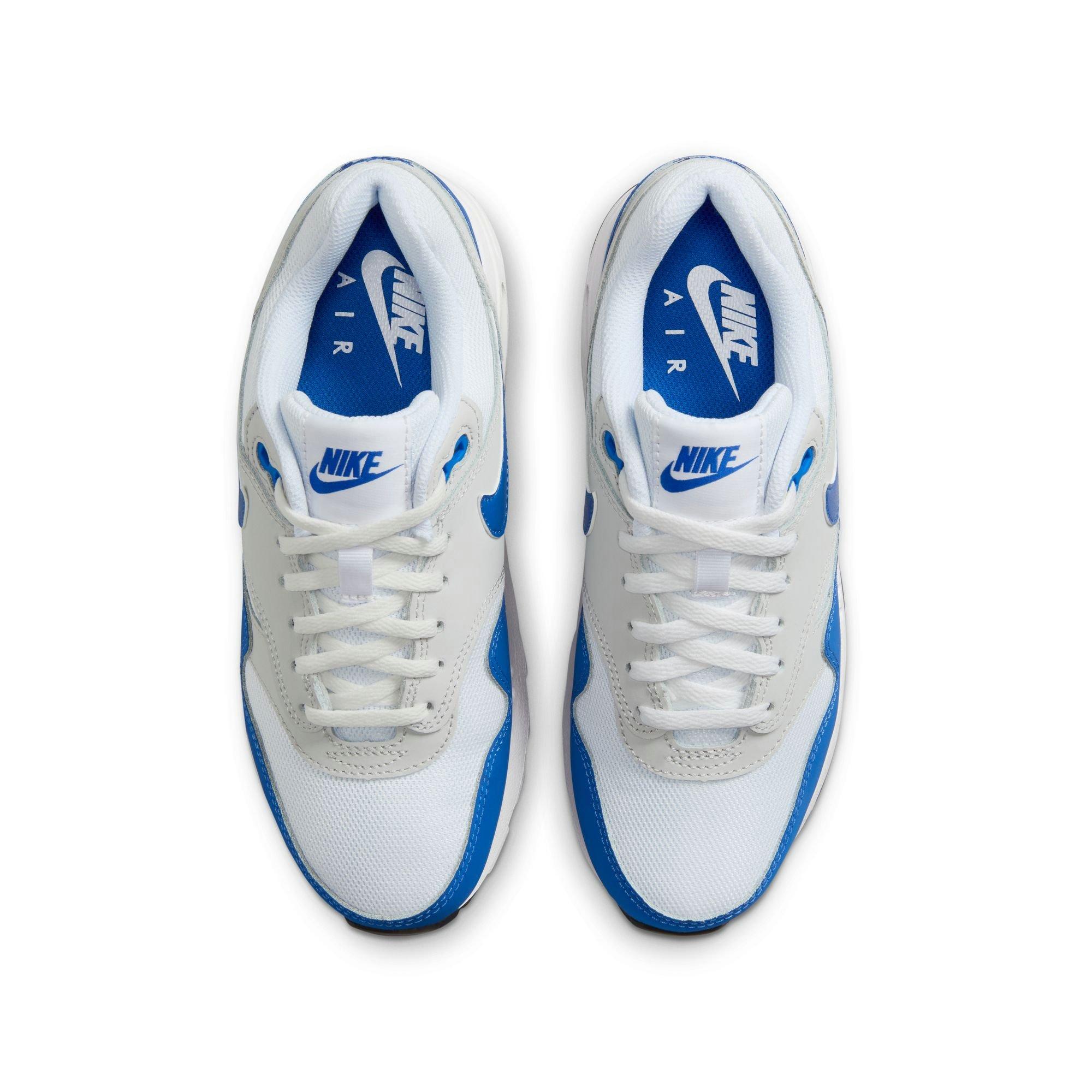 Nike Air Max 1 "Game Royal" Grade School Kids' Shoe - WHITE/ROYAL Thumbnail View 7
