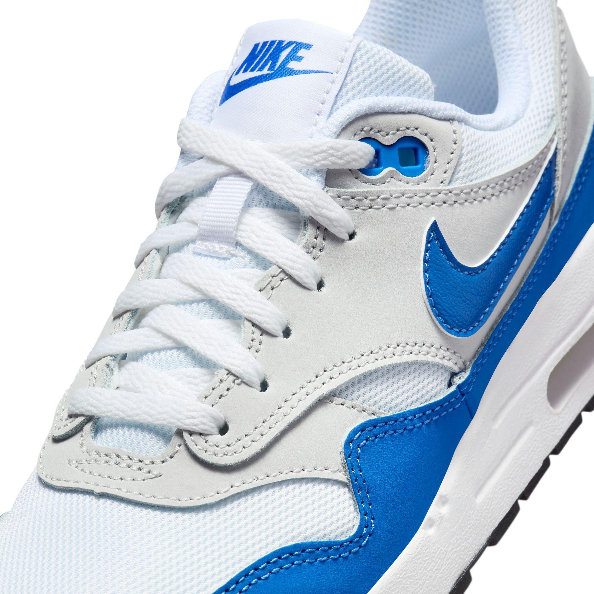 Nike Air Max 1 "Game Royal" Grade School Kids' Shoe - WHITE/ROYAL Thumbnail View 10