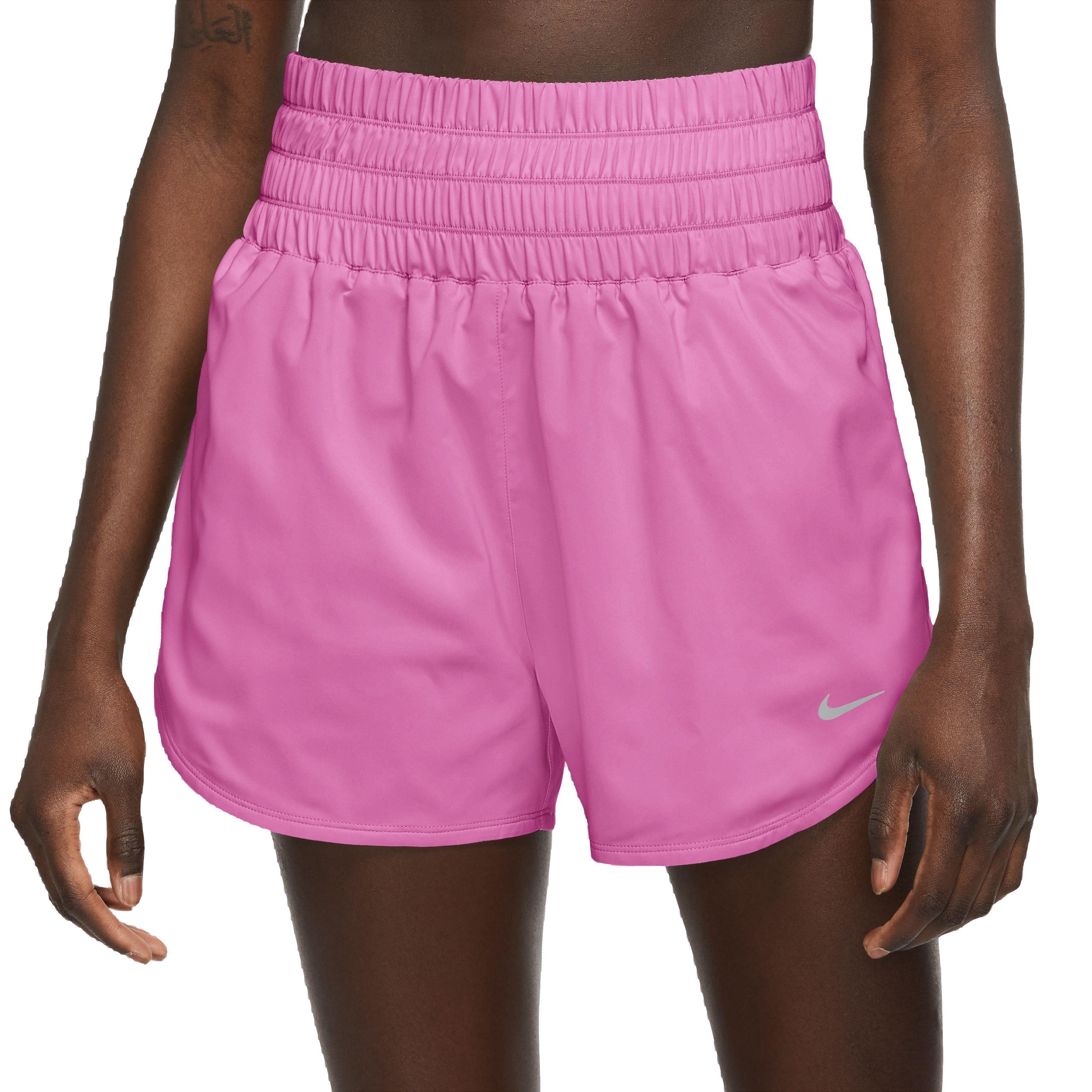 Nike Women's One Dri-FIT Ultra High-Waisted 3" Brief-Lined Shorts-Pink - PINK Thumbnail View 1