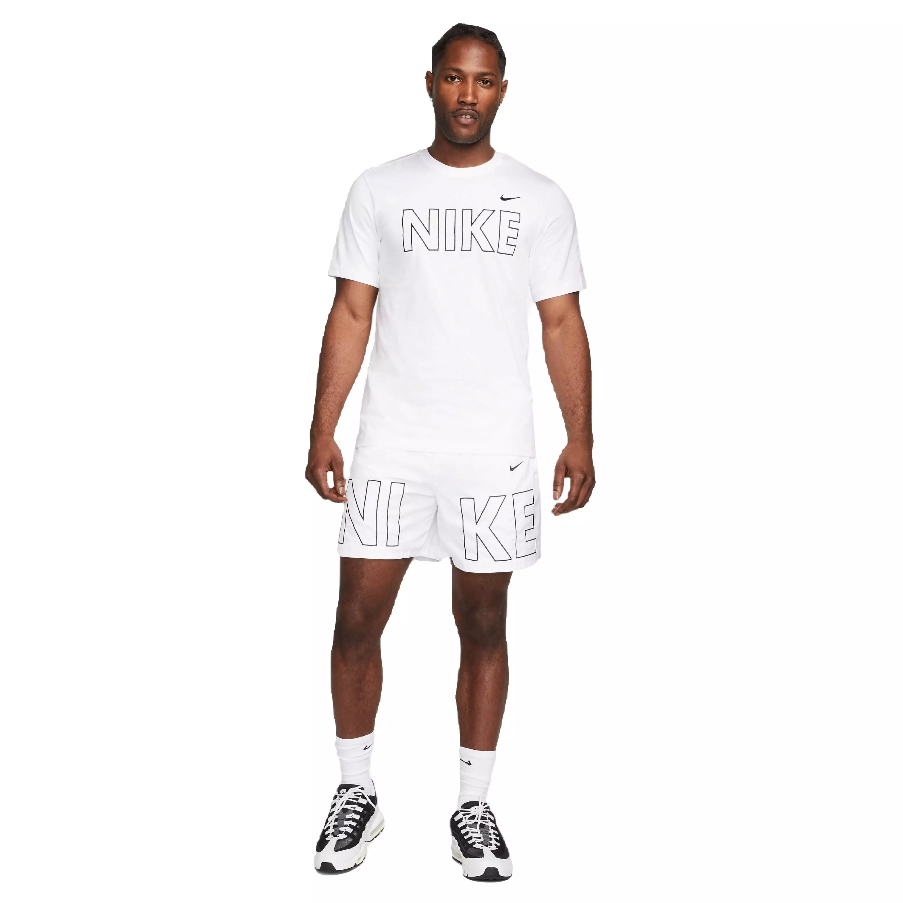 Nike Men's Sportswear Block Tee-White - WHITE