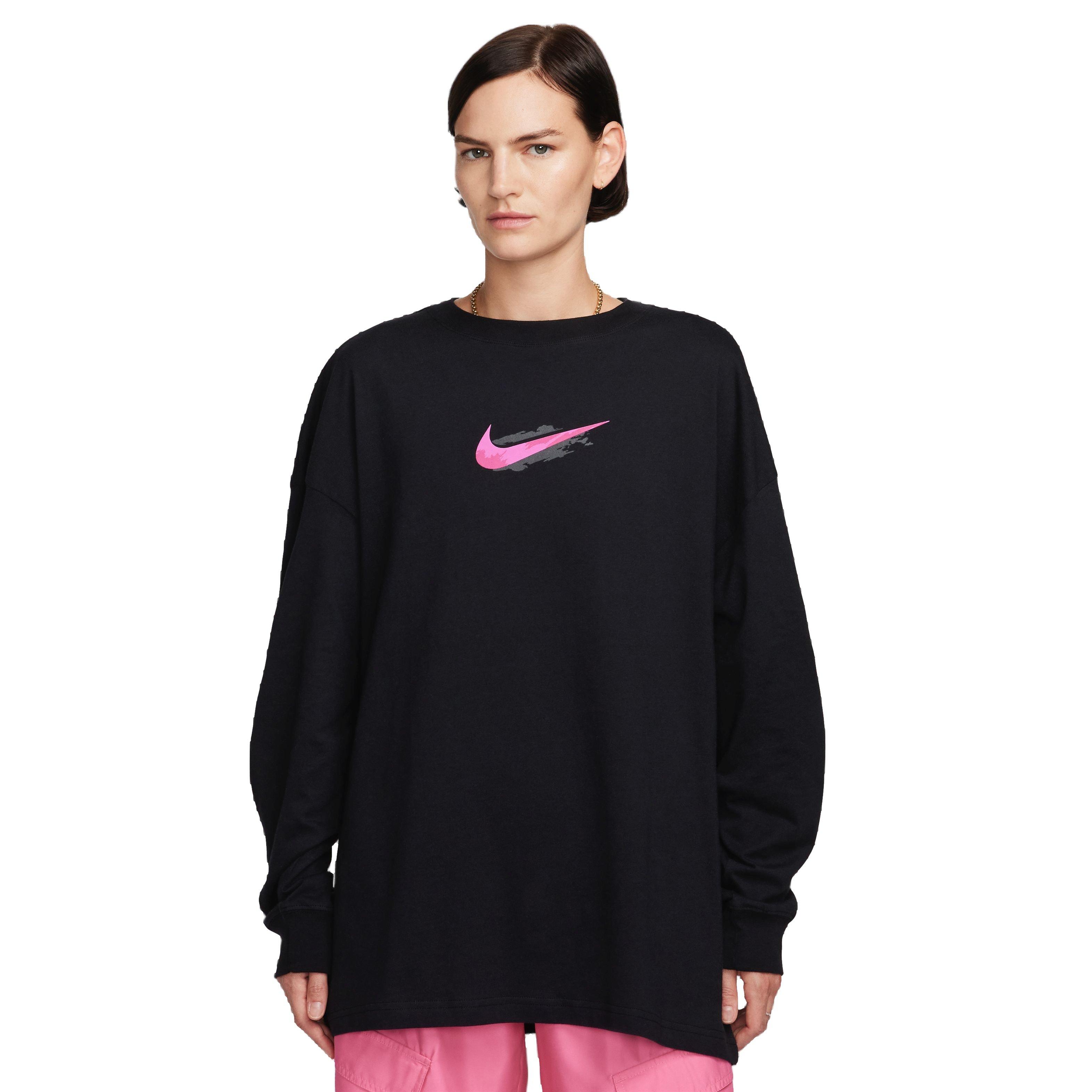 Nike Sportswear Essential JDI Bold Long-Sleeve Women's Black/Pink Tee