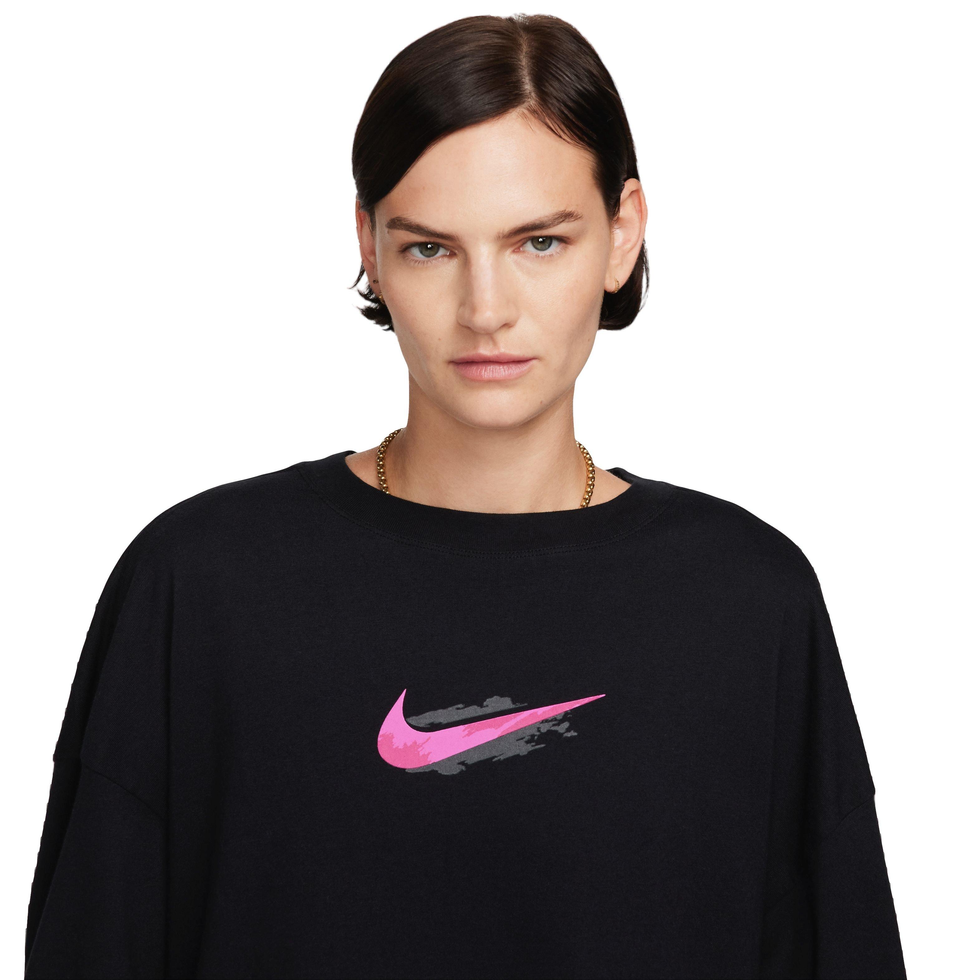 Nike Sportswear Essential JDI Bold Long-Sleeve Women's Black/Pink Tee