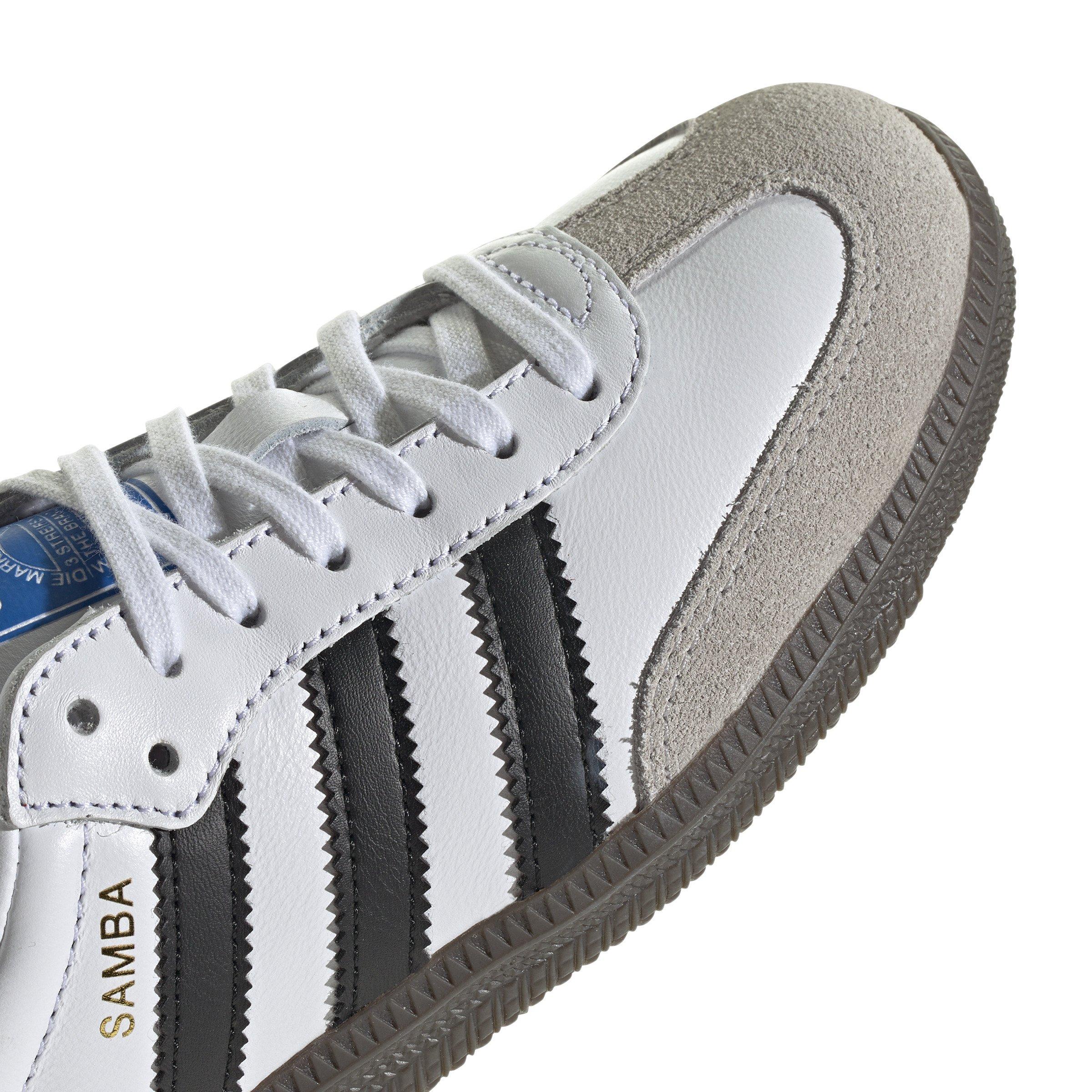 adidas Originals Samba OG Grade School Kids' "Ftwr White/Core Black/Clear Granite" Shoe