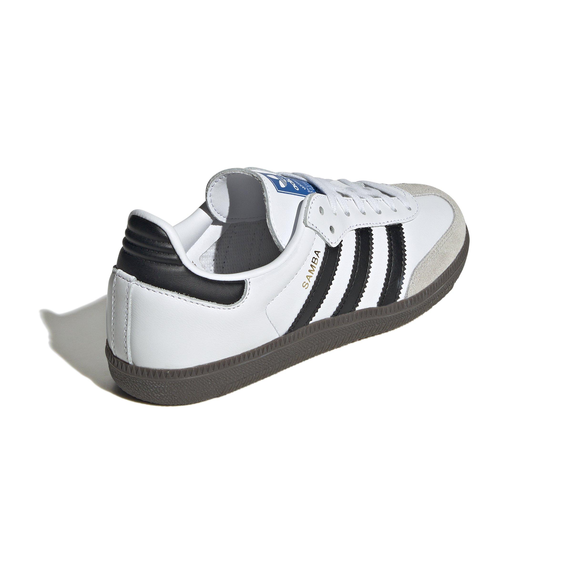 adidas Originals Samba OG Grade School Kids' "Ftwr White/Core Black/Gum" Shoe