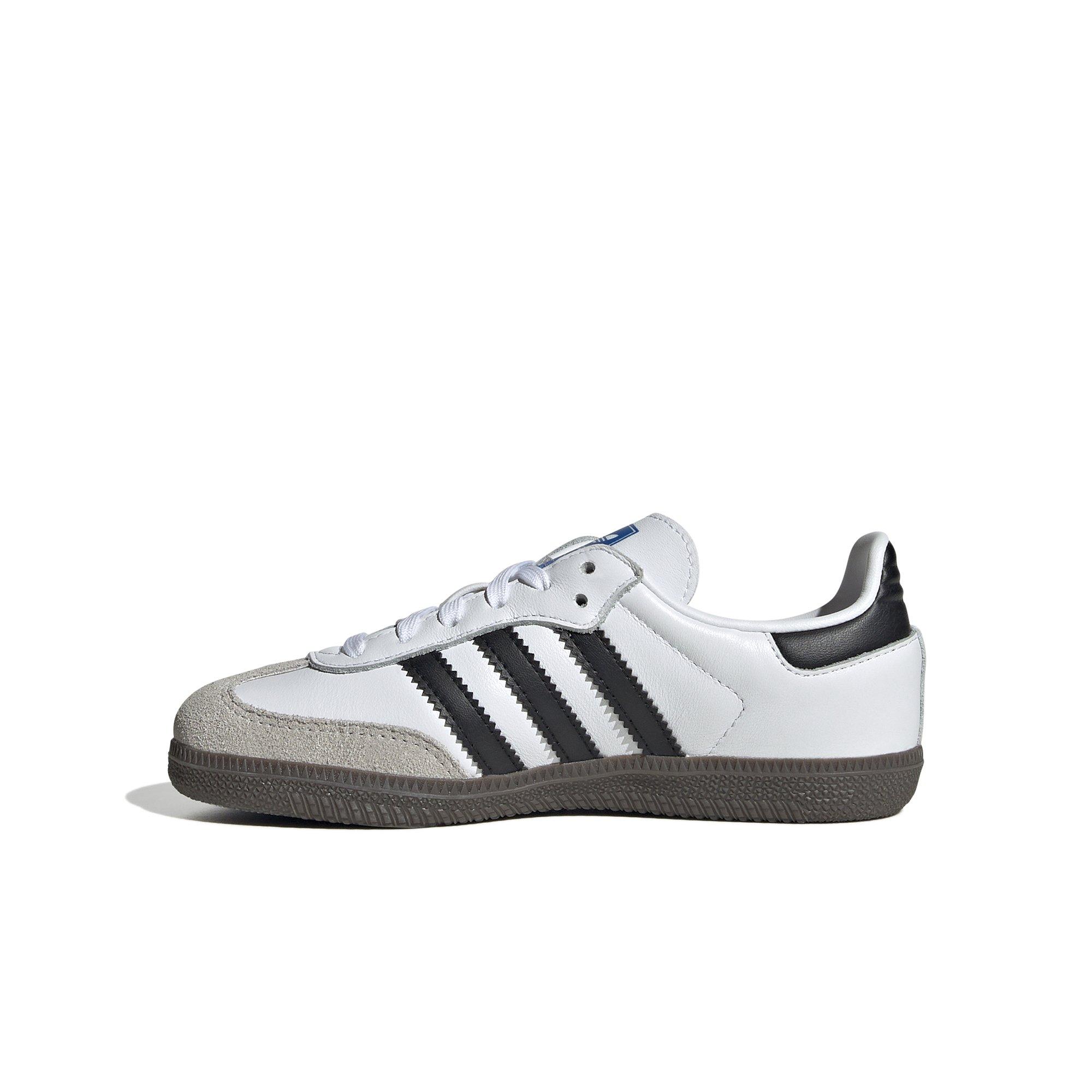 adidas Originals Samba OG Preschool Kids' Cloud "White/Core Black/Clear Granite" Shoe