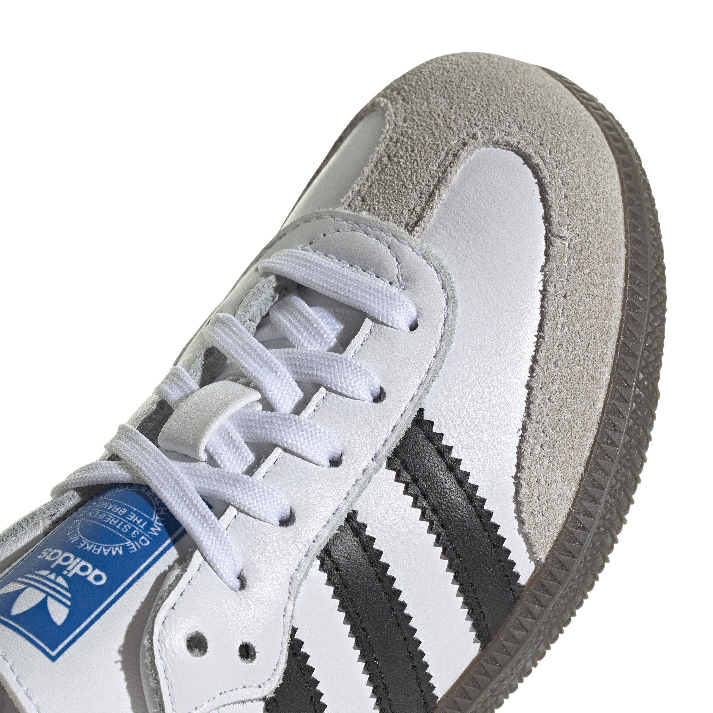 adidas Originals Samba OG Preschool Kids' Cloud "White/Core Black/Clear Granite" Shoe