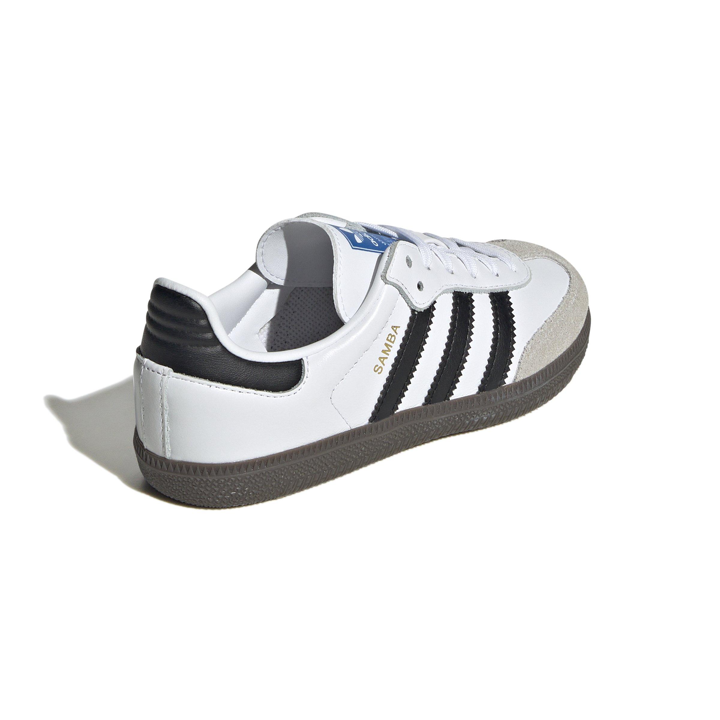 adidas Originals Samba OG Preschool Kids' Cloud "White/Core Black/Clear Granite" Shoe