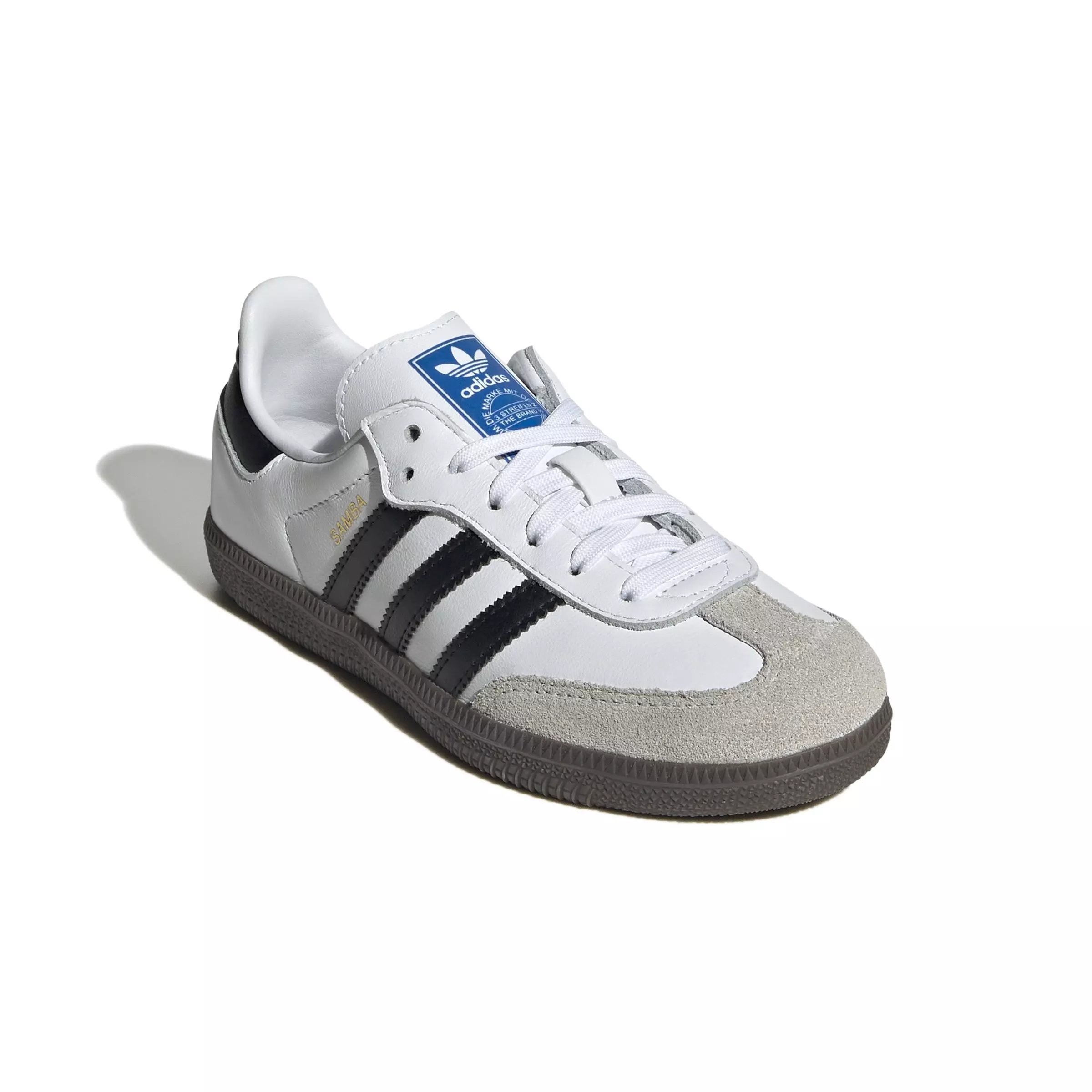 adidas Originals Samba OG "Cloud White/Core Black/Clear Granite" Preschool Kids' Shoe - WHITE/BLACK