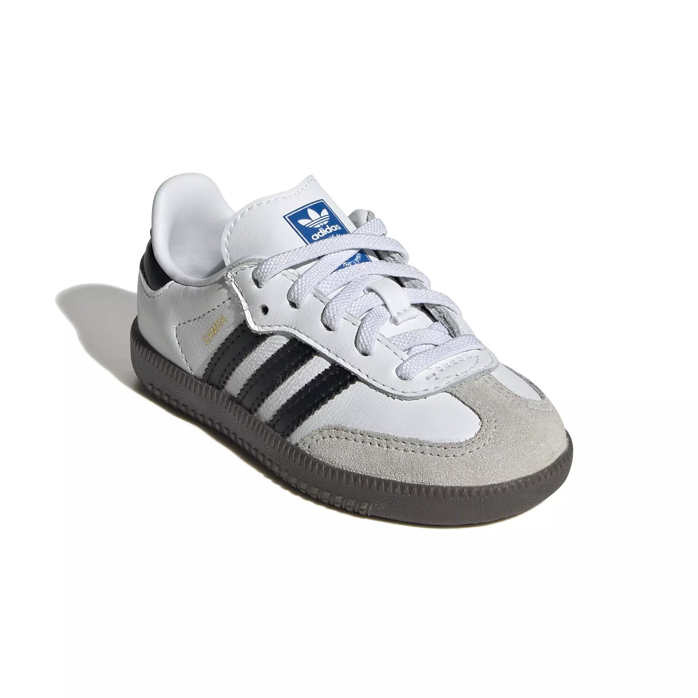adidas Originals Samba OG "Cloud White/Core Black/Clear Granite" Toddler Kids' Shoe - WHITE/BLACK