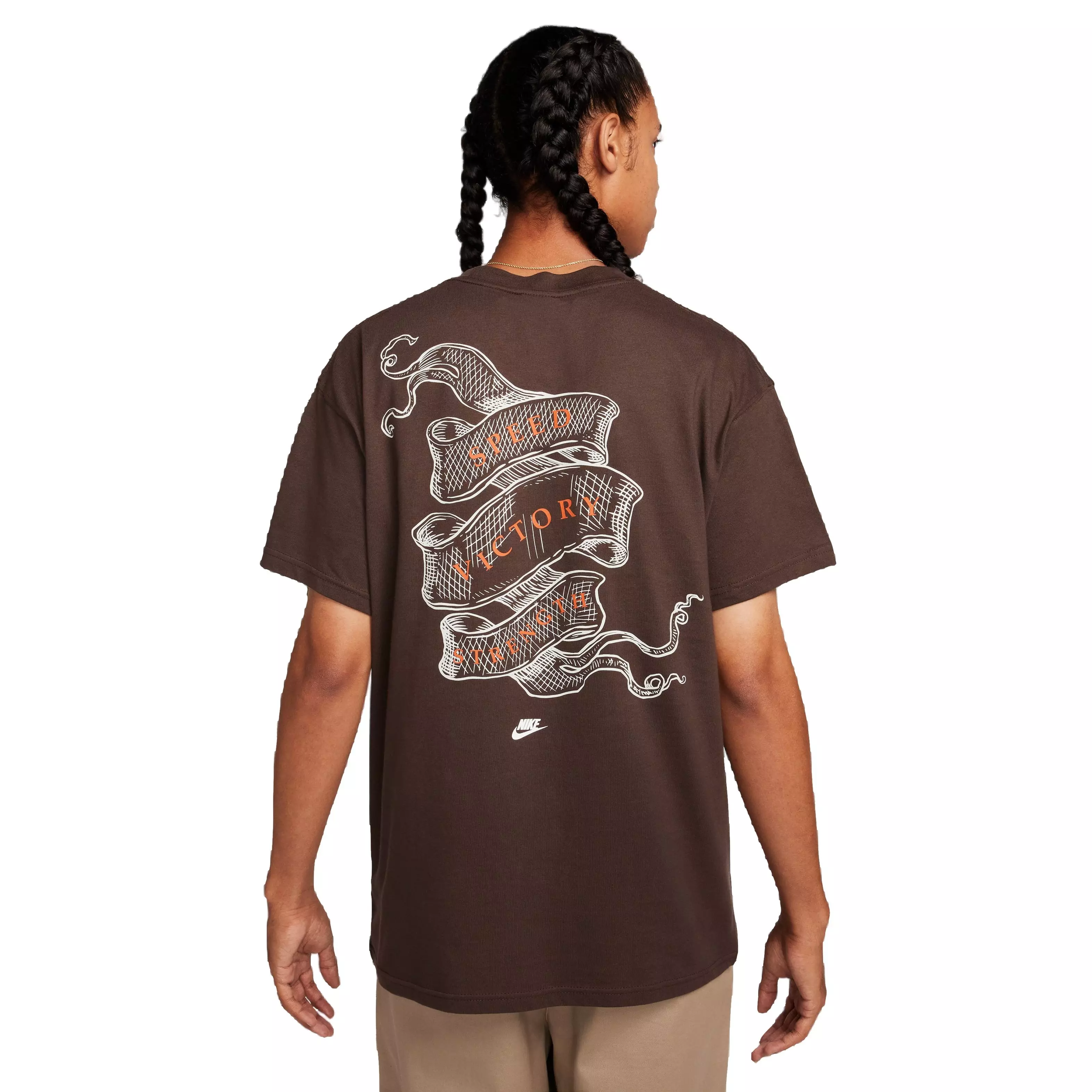 Nike Men's Sportswear Max90 Loose Graphic Tee - Brown - BROWN